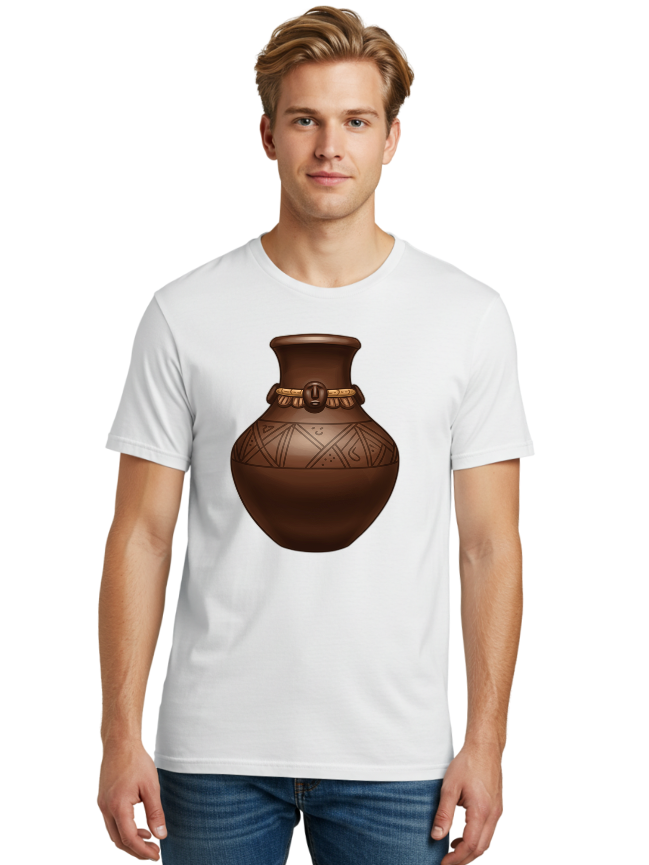 Clay-Pot-1 Men'S Graphic Tee, 100% Cotton, Comfortable Casual Summer Wear, Machine Washable, Vintage Camera, Old Camera, Antique Camera, Black Camera, Classic Photography, Photography Equipment, Nostalgic Device, Film Camera, Camera Art Bam043