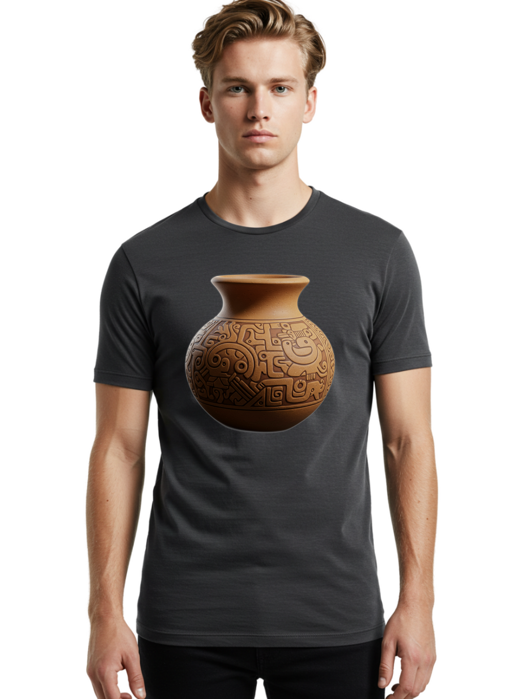 Clay-Pot Men'S Graphic Tee, 100% Cotton, Comfortable Casual Summer Wear, Machine Washable, Vintage Camera, Old Camera, Antique Camera, Black Camera, Classic Photography, Photography Equipment, Nostalgic Device, Film Camera, Camera Art Bam044
