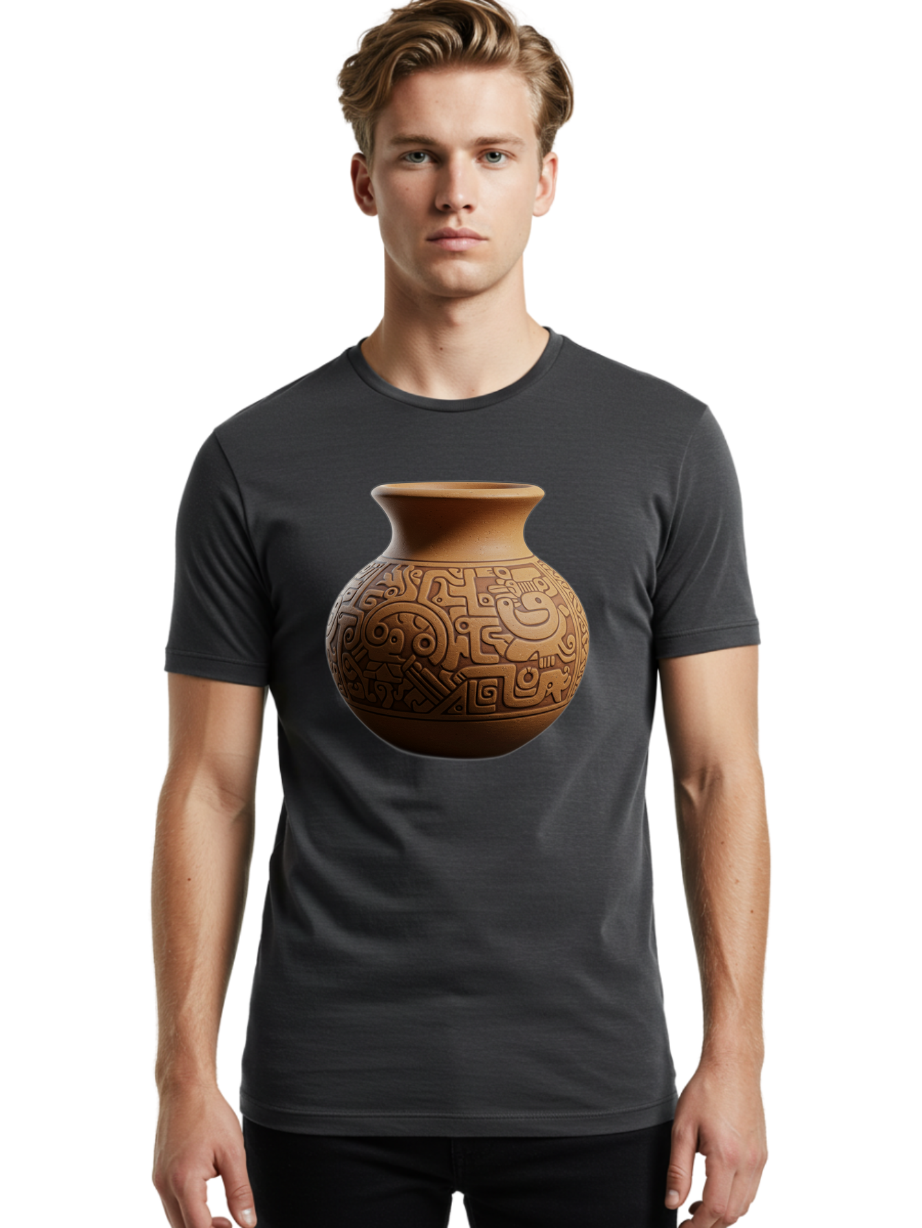 Clay-Pot Men'S Graphic Tee, 100% Cotton, Comfortable Casual Summer Wear, Machine Washable, Vintage Camera, Old Camera, Antique Camera, Black Camera, Classic Photography, Photography Equipment, Nostalgic Device, Film Camera, Camera Art Bam044