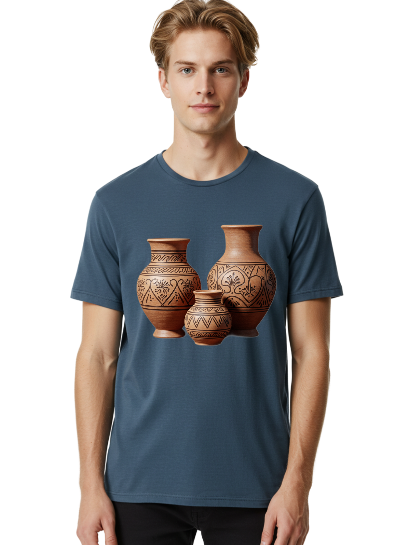 Clay-Pots Men'S Graphic Tee, 100% Cotton, Comfortable Casual Summer Wear, Machine Washable, Vintage Camera, Old Camera, Antique Camera, Black Camera, Classic Photography, Photography Equipment, Nostalgic Device, Film Camera, Camera Art Bam045
