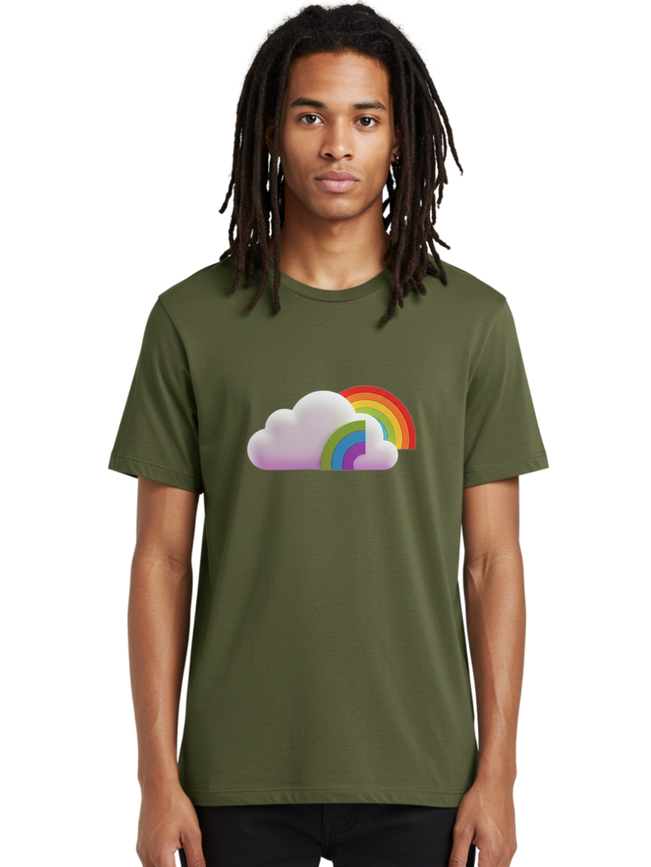 Cloud-And-Rainbow Men'S Graphic Tee, 100% Cotton, Comfortable Casual Summer Wear, Machine Washable, Vintage Camera, Old Camera, Antique Camera, Black Camera, Classic Photography, Photography Equipment, Nostalgic Device, Film Camera, Camera Art Bam046