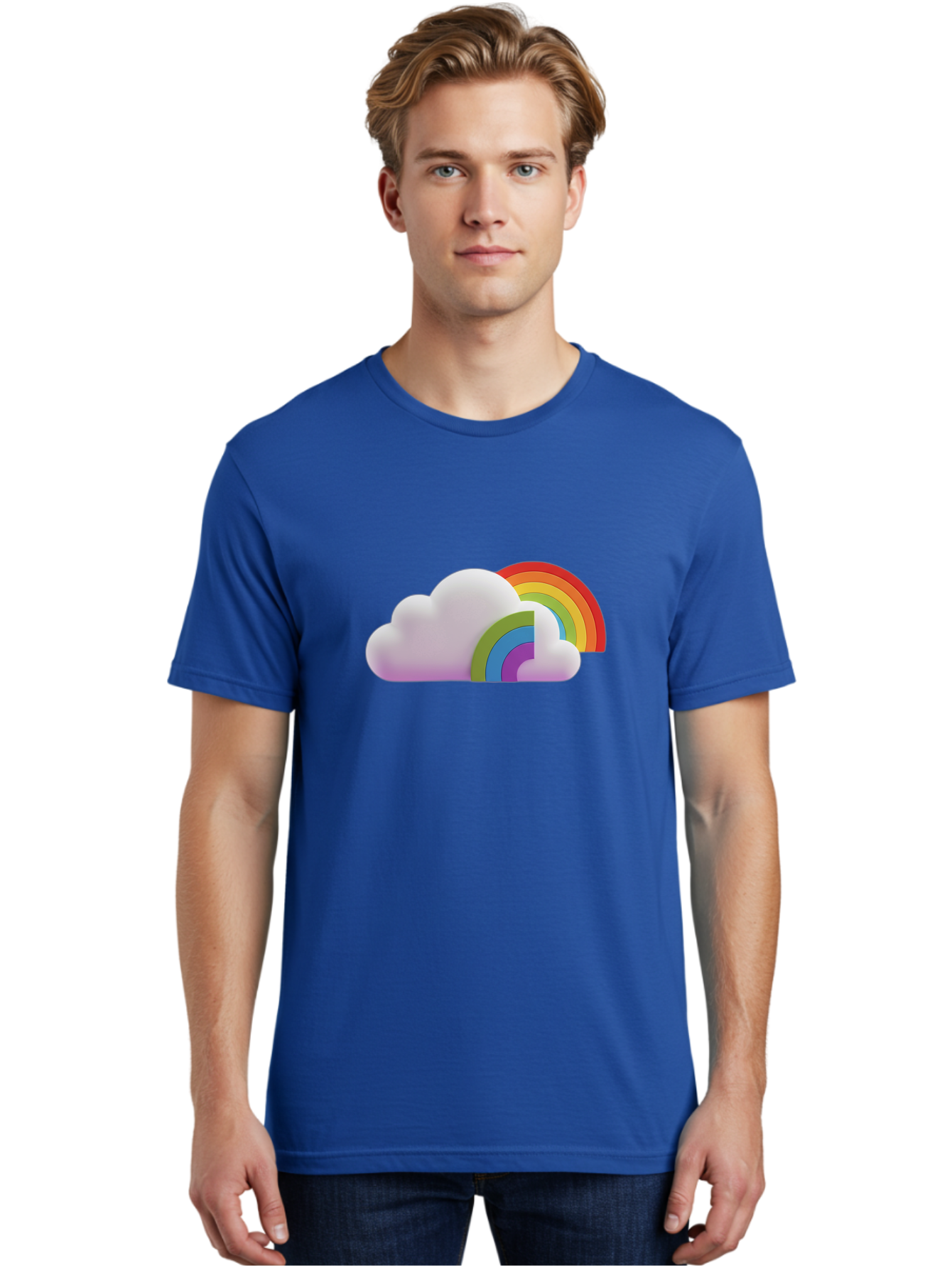 Cloud-And-Rainbow Men'S Graphic Tee, 100% Cotton, Comfortable Casual Summer Wear, Machine Washable, Vintage Camera, Old Camera, Antique Camera, Black Camera, Classic Photography, Photography Equipment, Nostalgic Device, Film Camera, Camera Art Bam046