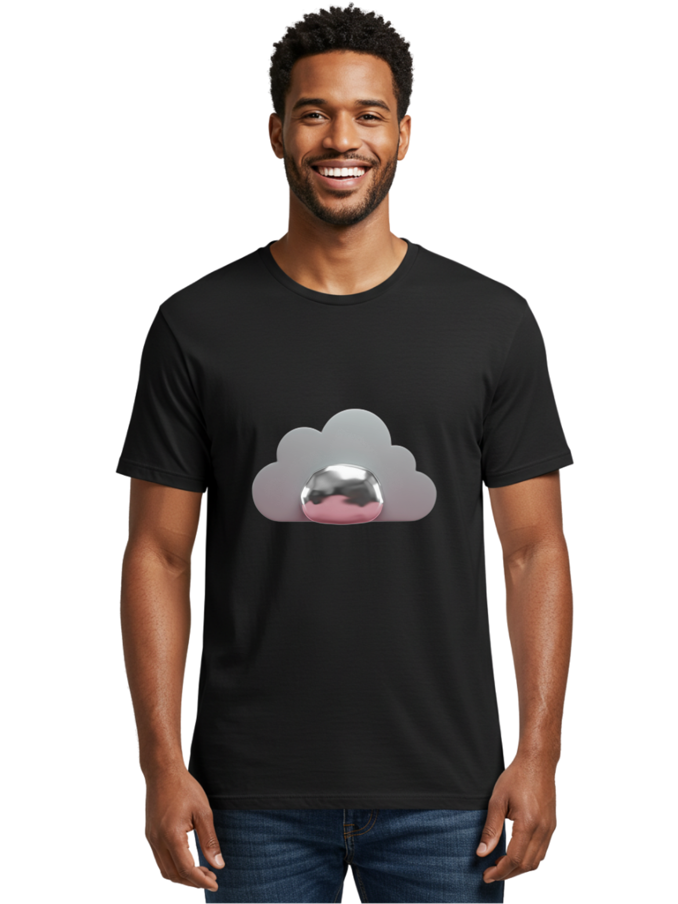 Cloud-Badge Men'S Graphic Tee, 100% Cotton, Comfortable Casual Summer Wear, Machine Washable, Vintage Camera, Old Camera, Antique Camera, Black Camera, Classic Photography, Photography Equipment, Nostalgic Device, Film Camera, Camera Art Bam047