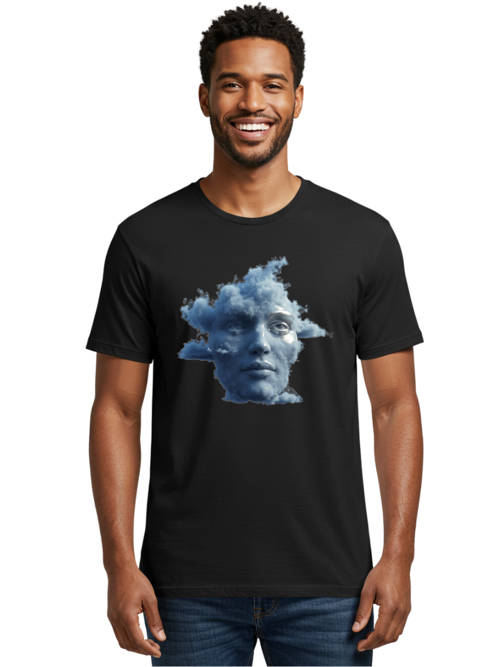 Cloud-Face Men'S Graphic Tee, 100% Cotton, Comfortable Casual Summer Wear, Machine Washable, Vintage Camera, Old Camera, Antique Camera, Black Camera, Classic Photography, Photography Equipment, Nostalgic Device, Film Camera, Camera Art Bam049