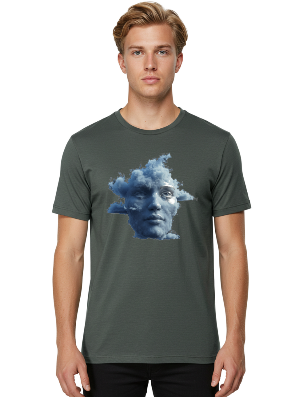 Cloud-Face Men'S Graphic Tee, 100% Cotton, Comfortable Casual Summer Wear, Machine Washable, Vintage Camera, Old Camera, Antique Camera, Black Camera, Classic Photography, Photography Equipment, Nostalgic Device, Film Camera, Camera Art Bam049