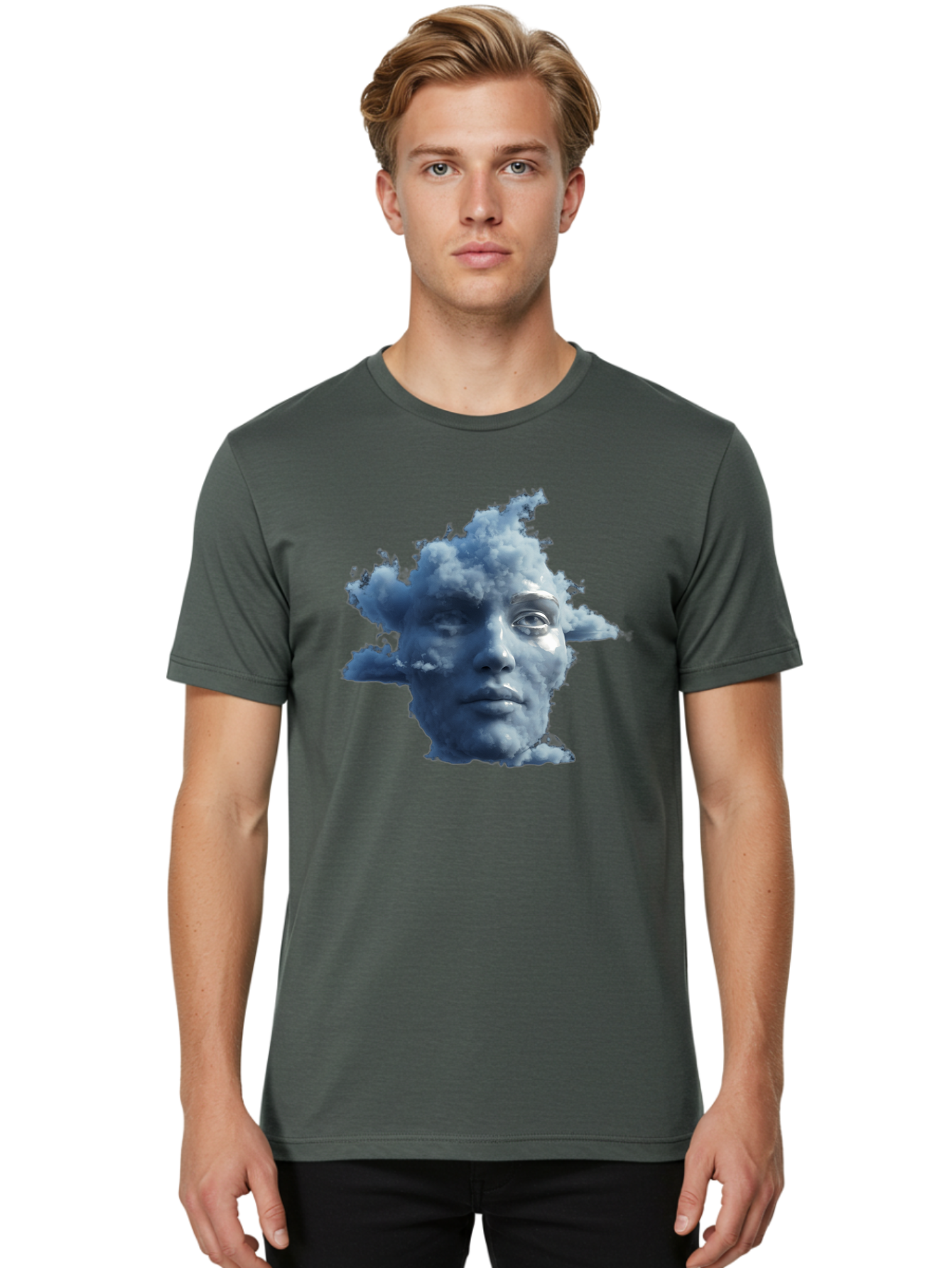 Cloud-Face Men'S Graphic Tee, 100% Cotton, Comfortable Casual Summer Wear, Machine Washable, Vintage Camera, Old Camera, Antique Camera, Black Camera, Classic Photography, Photography Equipment, Nostalgic Device, Film Camera, Camera Art Bam049