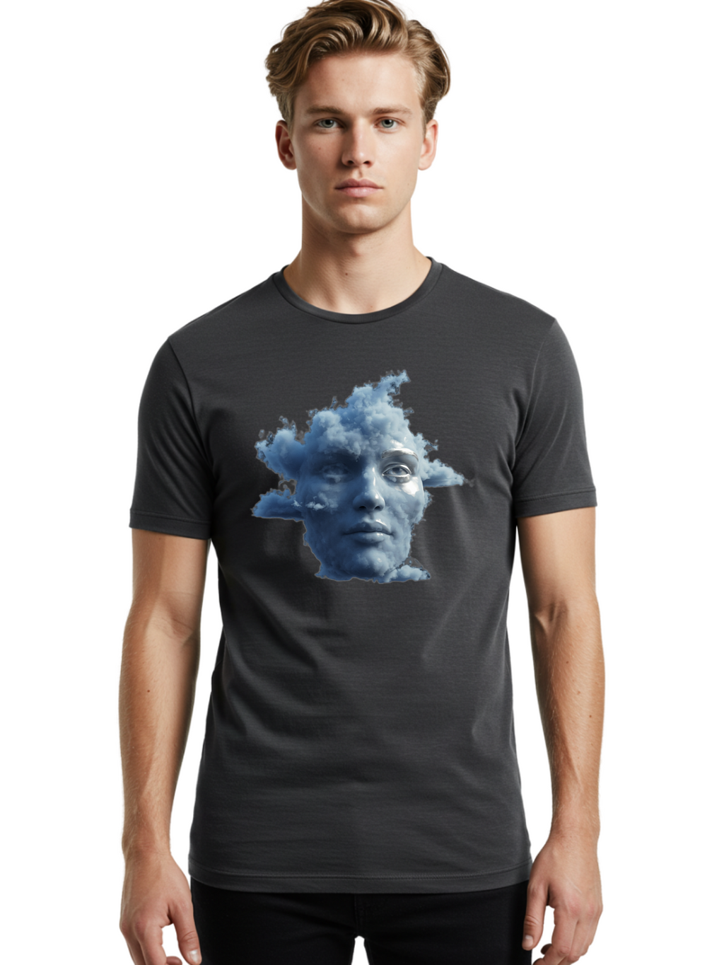 Cloud-Face Men'S Graphic Tee, 100% Cotton, Comfortable Casual Summer Wear, Machine Washable, Vintage Camera, Old Camera, Antique Camera, Black Camera, Classic Photography, Photography Equipment, Nostalgic Device, Film Camera, Camera Art Bam049