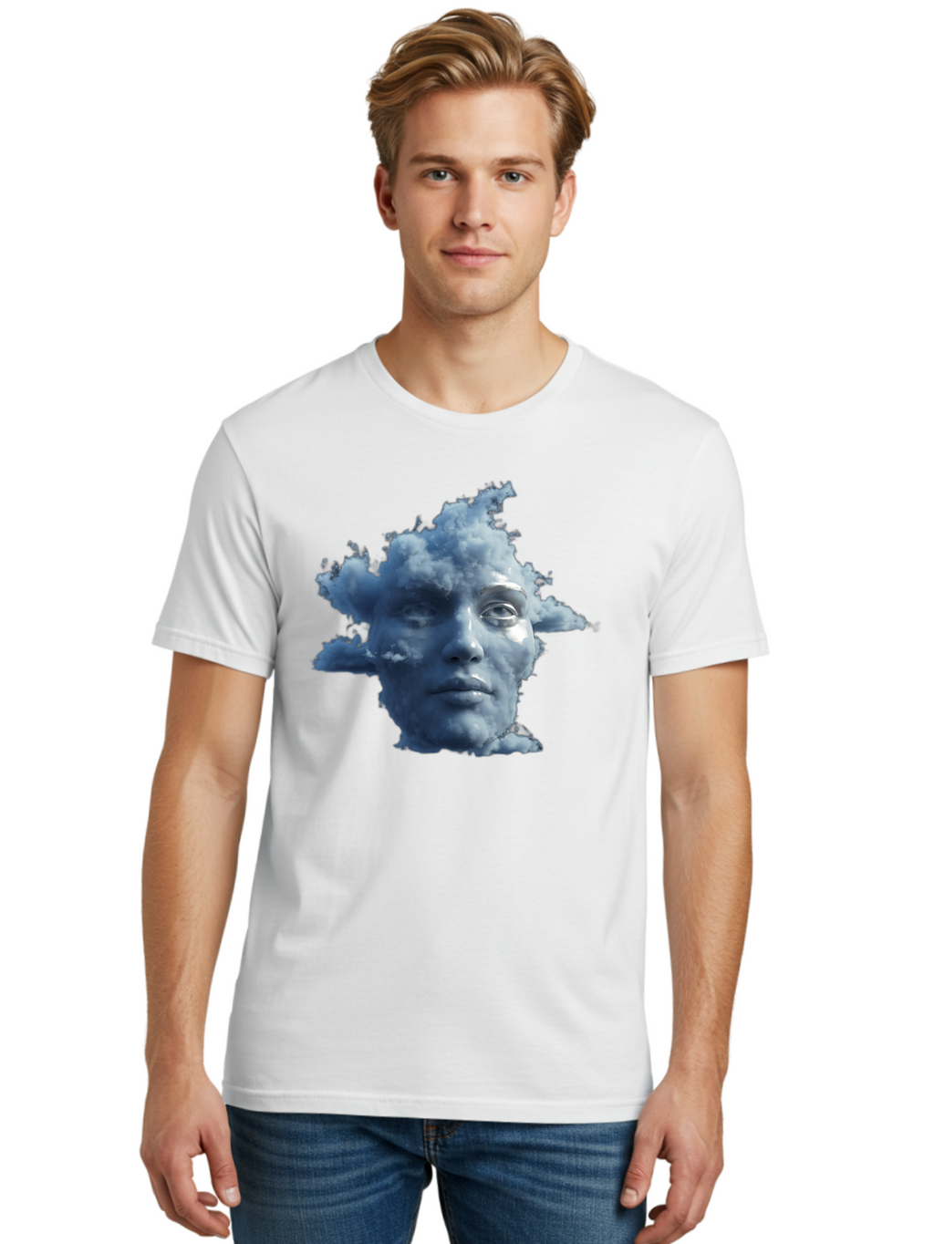 Cloud-Face Men'S Graphic Tee, 100% Cotton, Comfortable Casual Summer Wear, Machine Washable, Vintage Camera, Old Camera, Antique Camera, Black Camera, Classic Photography, Photography Equipment, Nostalgic Device, Film Camera, Camera Art Bam049