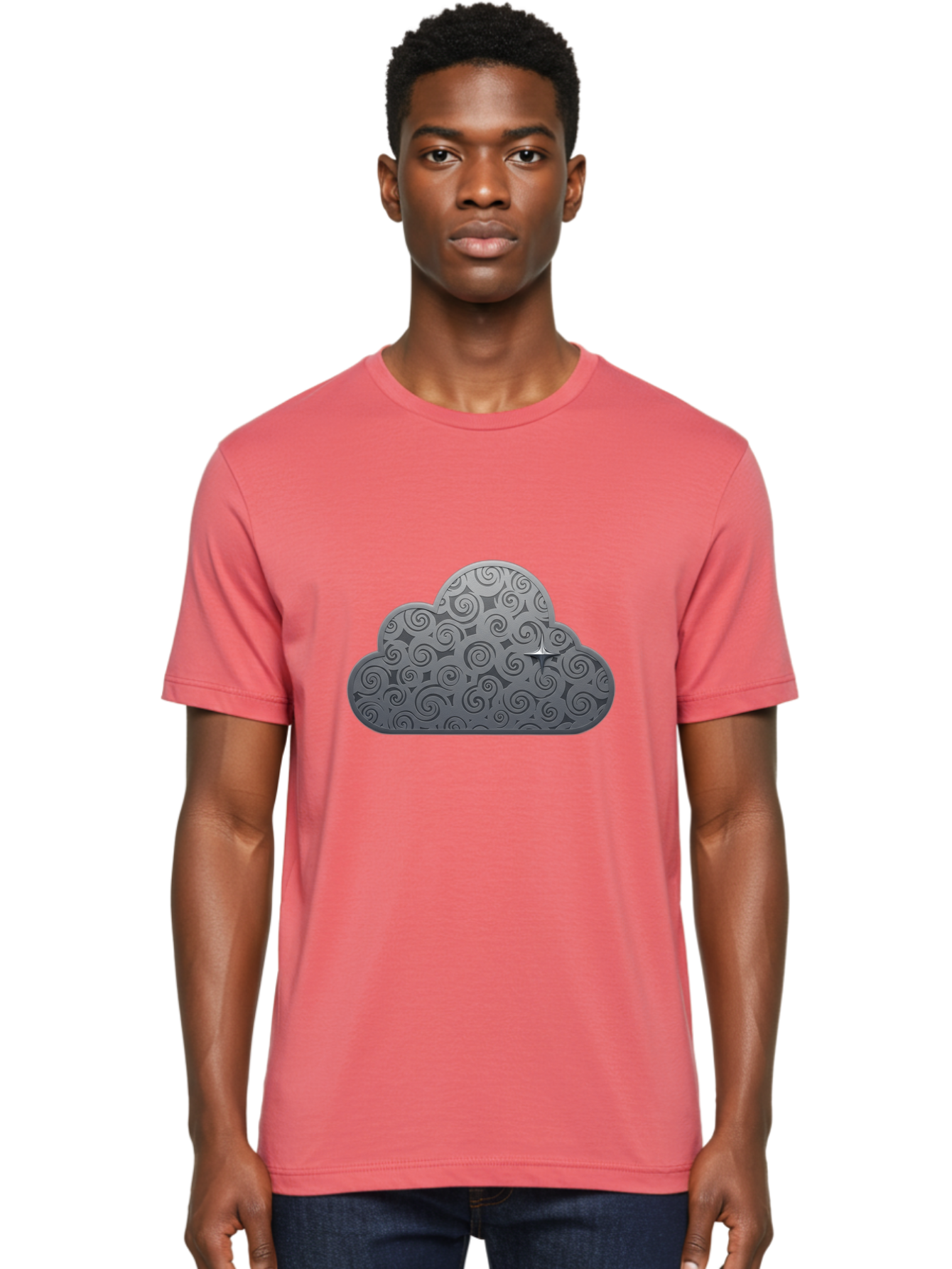 Cloud-Icon-1 Men'S Graphic Tee, 100% Cotton, Comfortable Casual Summer Wear, Machine Washable, Vintage Camera, Old Camera, Antique Camera, Black Camera, Classic Photography, Photography Equipment, Nostalgic Device, Film Camera, Camera Art Bam050