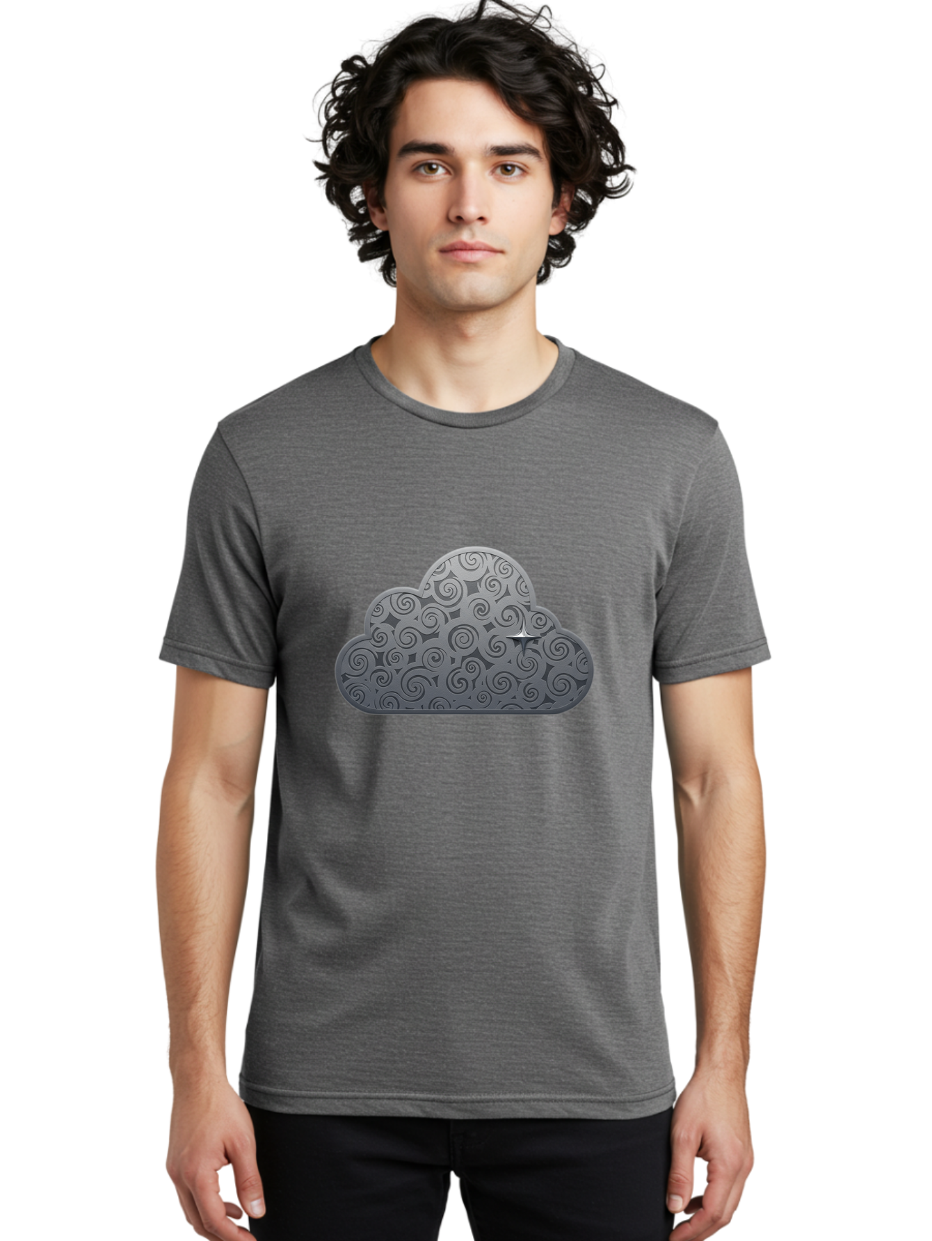 Cloud-Icon-1 Men'S Graphic Tee, 100% Cotton, Comfortable Casual Summer Wear, Machine Washable, Vintage Camera, Old Camera, Antique Camera, Black Camera, Classic Photography, Photography Equipment, Nostalgic Device, Film Camera, Camera Art Bam050