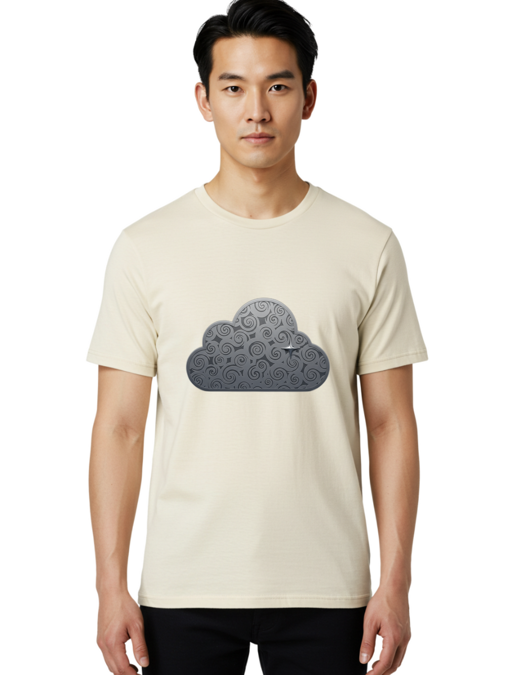 Cloud-Icon-1 Men'S Graphic Tee, 100% Cotton, Comfortable Casual Summer Wear, Machine Washable, Vintage Camera, Old Camera, Antique Camera, Black Camera, Classic Photography, Photography Equipment, Nostalgic Device, Film Camera, Camera Art Bam050