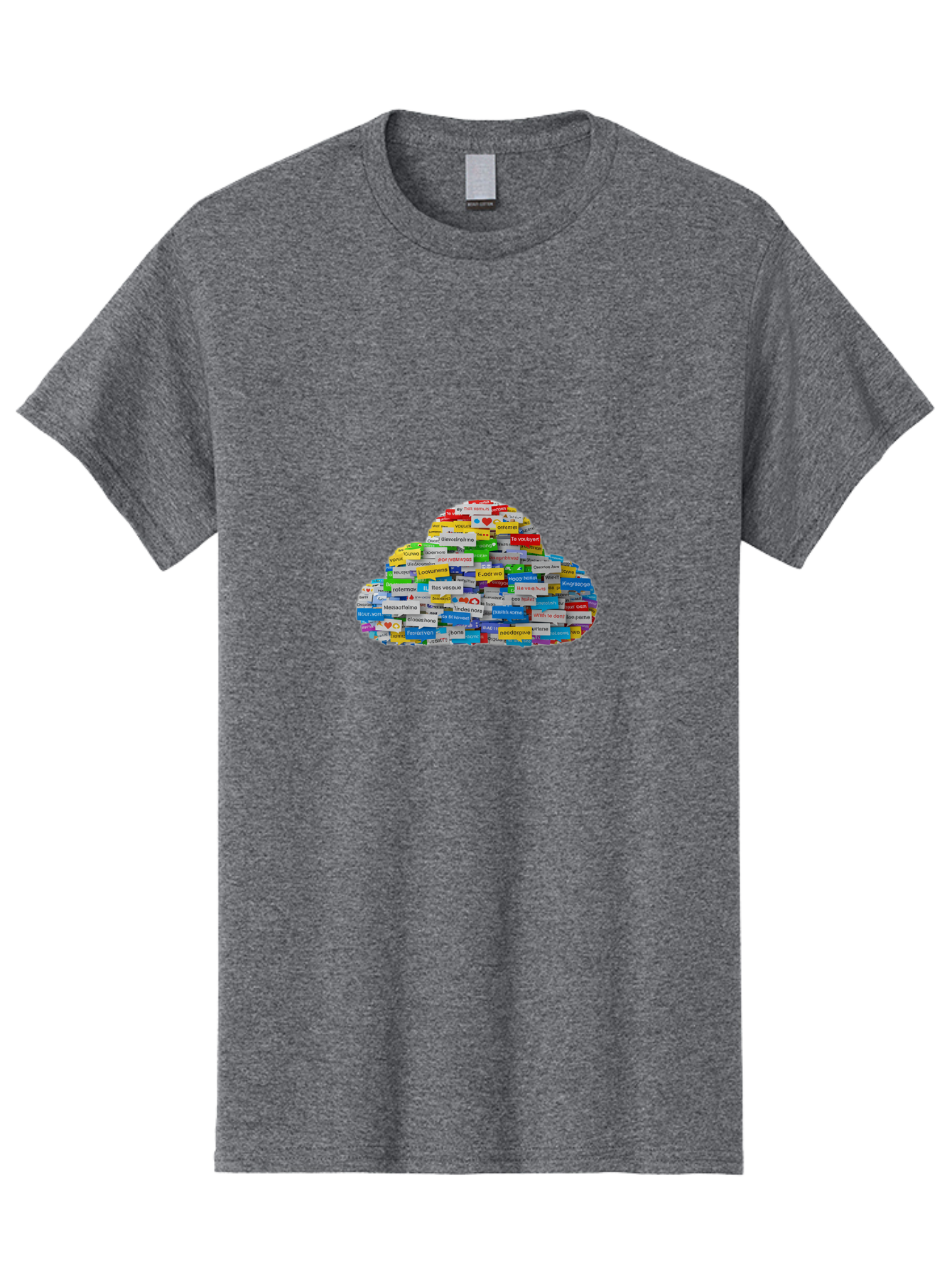 Cloud-Of-Brand-Logos Men'S Graphic Tee, 100% Cotton, Comfortable Casual Summer Wear, Machine Washable, Vintage Camera, Old Camera, Antique Camera, Black Camera, Classic Photography, Photography Equipment, Nostalgic Device, Film Camera, Bam052