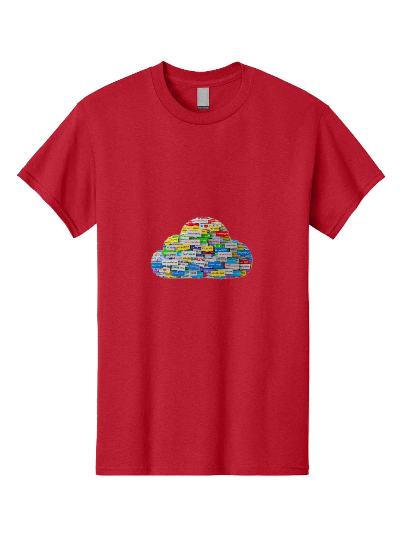Cloud-Of-Brand-Logos Men'S Graphic Tee, 100% Cotton, Comfortable Casual Summer Wear, Machine Washable, Vintage Camera, Old Camera, Antique Camera, Black Camera, Classic Photography, Photography Equipment, Nostalgic Device, Film Camera, Bam052