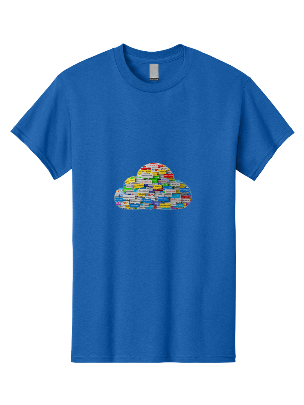 Cloud-Of-Brand-Logos Men'S Graphic Tee, 100% Cotton, Comfortable Casual Summer Wear, Machine Washable, Vintage Camera, Old Camera, Antique Camera, Black Camera, Classic Photography, Photography Equipment, Nostalgic Device, Film Camera, Bam052