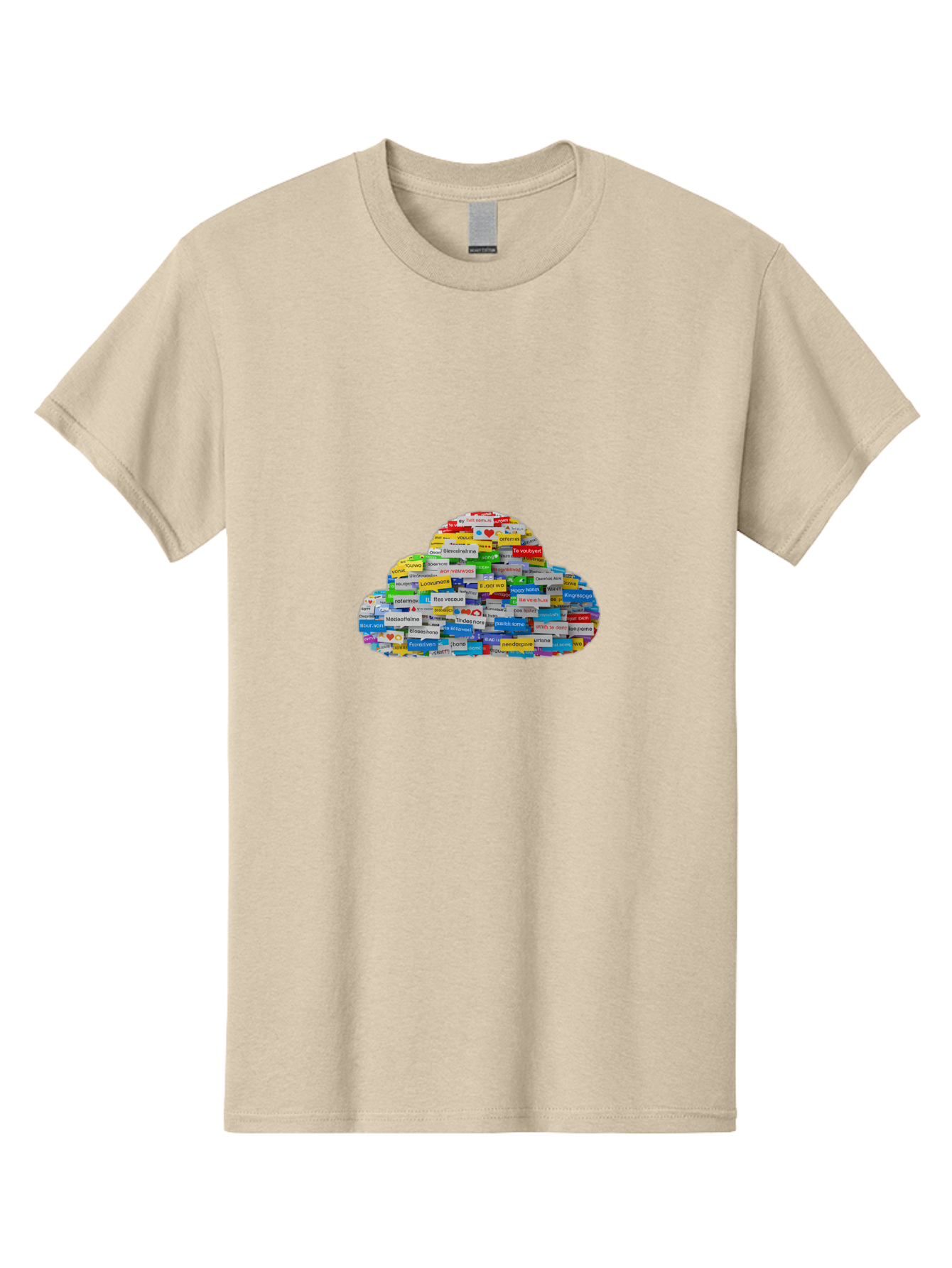 Cloud-Of-Brand-Logos Men'S Graphic Tee, 100% Cotton, Comfortable Casual Summer Wear, Machine Washable, Vintage Camera, Old Camera, Antique Camera, Black Camera, Classic Photography, Photography Equipment, Nostalgic Device, Film Camera, Bam052