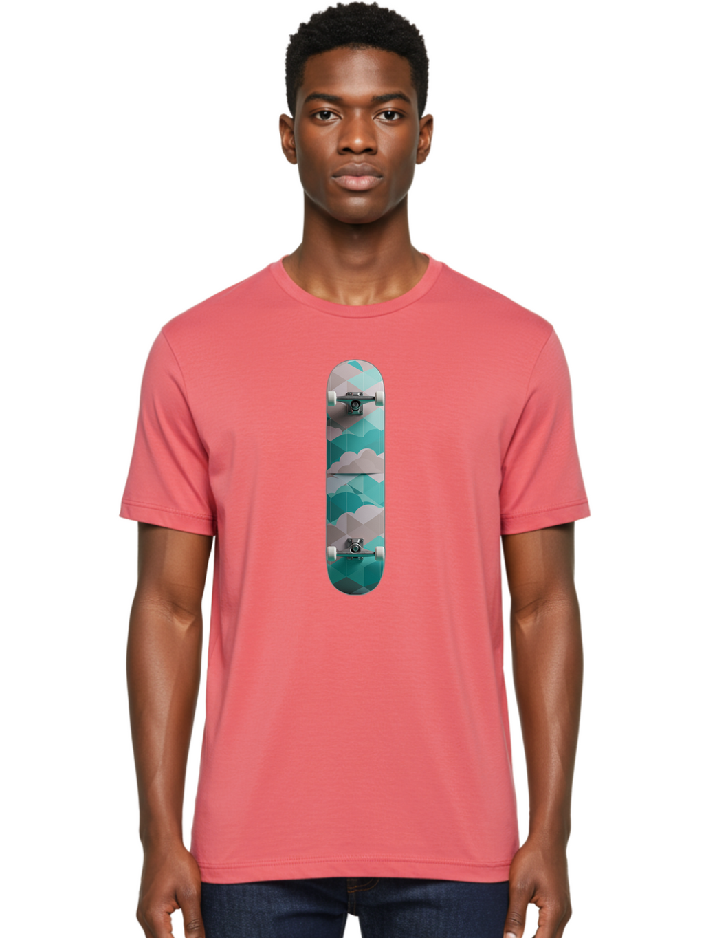 Cloud-Skateboard-1 Men'S Graphic Tee, 100% Cotton, Comfortable Casual Summer Wear, Machine Washable, Vintage Camera, Old Camera, Antique Camera, Black Camera, Classic Photography, Photography Equipment, Nostalgic Device, Film Camera, Bam054