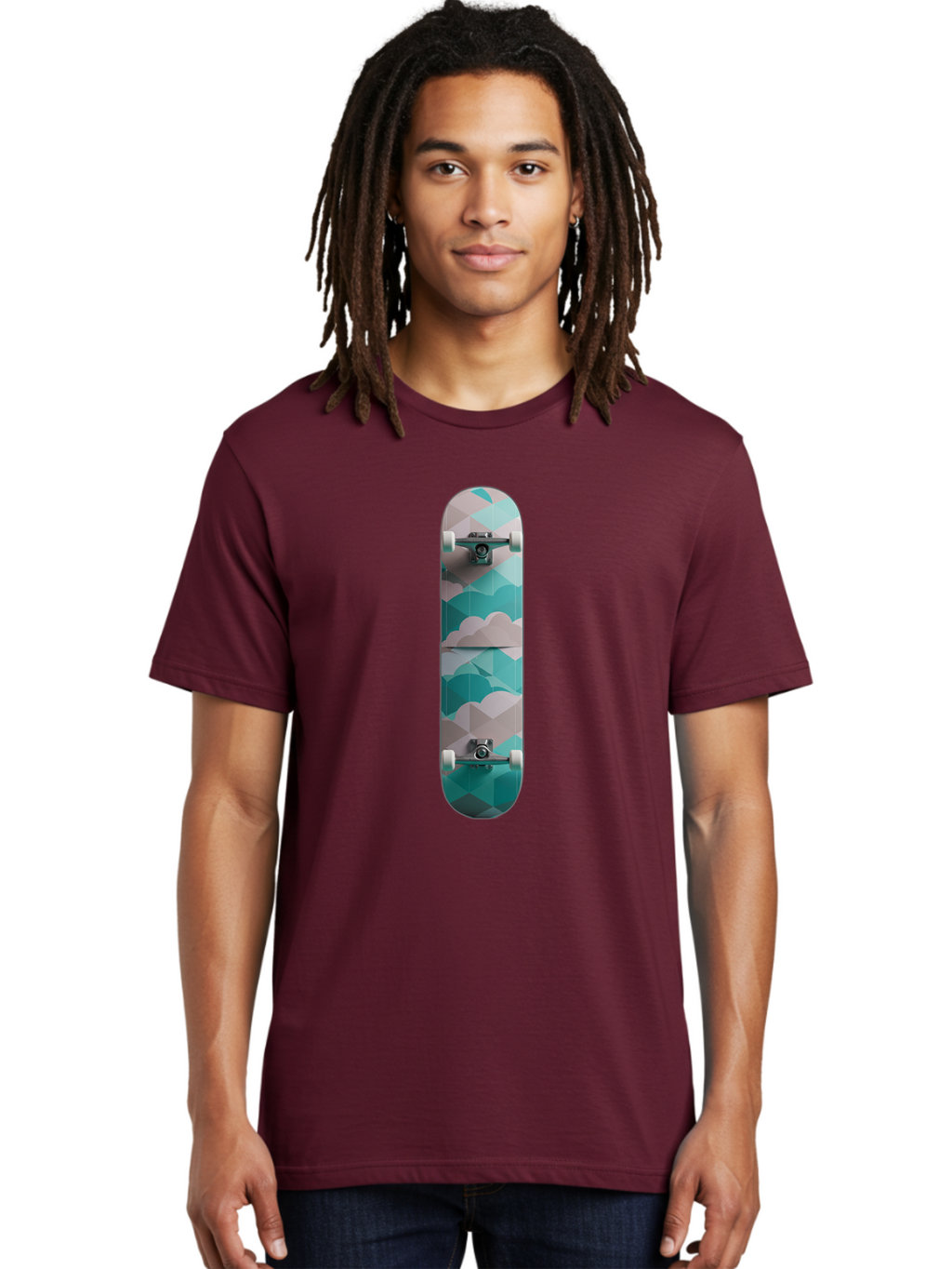 Cloud-Skateboard-1 Men'S Graphic Tee, 100% Cotton, Comfortable Casual Summer Wear, Machine Washable, Vintage Camera, Old Camera, Antique Camera, Black Camera, Classic Photography, Photography Equipment, Nostalgic Device, Film Camera, Bam054