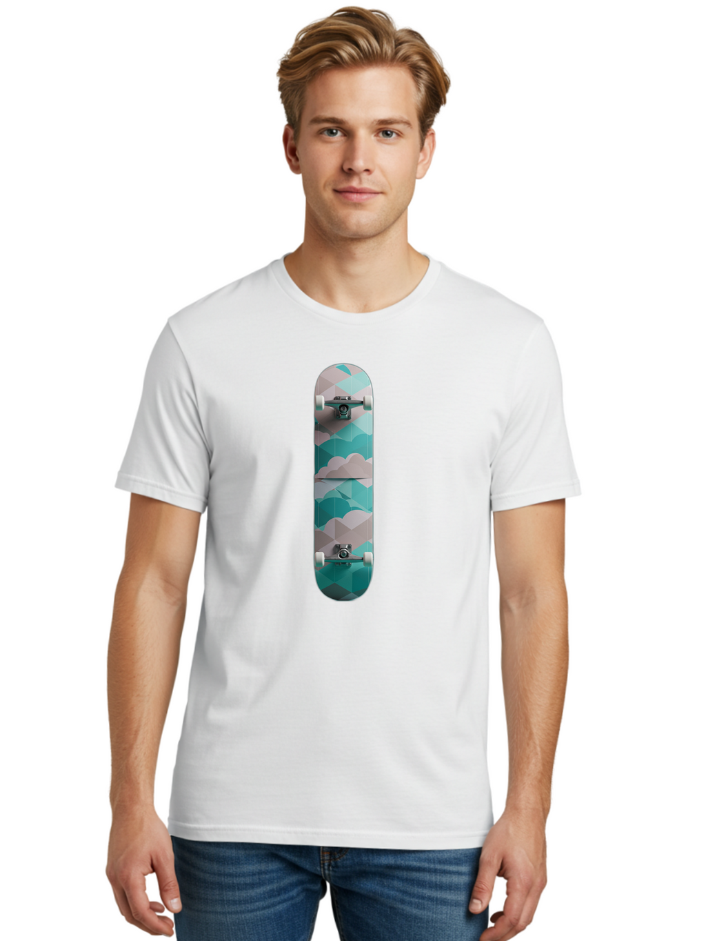 Cloud-Skateboard-1 Men'S Graphic Tee, 100% Cotton, Comfortable Casual Summer Wear, Machine Washable, Vintage Camera, Old Camera, Antique Camera, Black Camera, Classic Photography, Photography Equipment, Nostalgic Device, Film Camera, Bam054