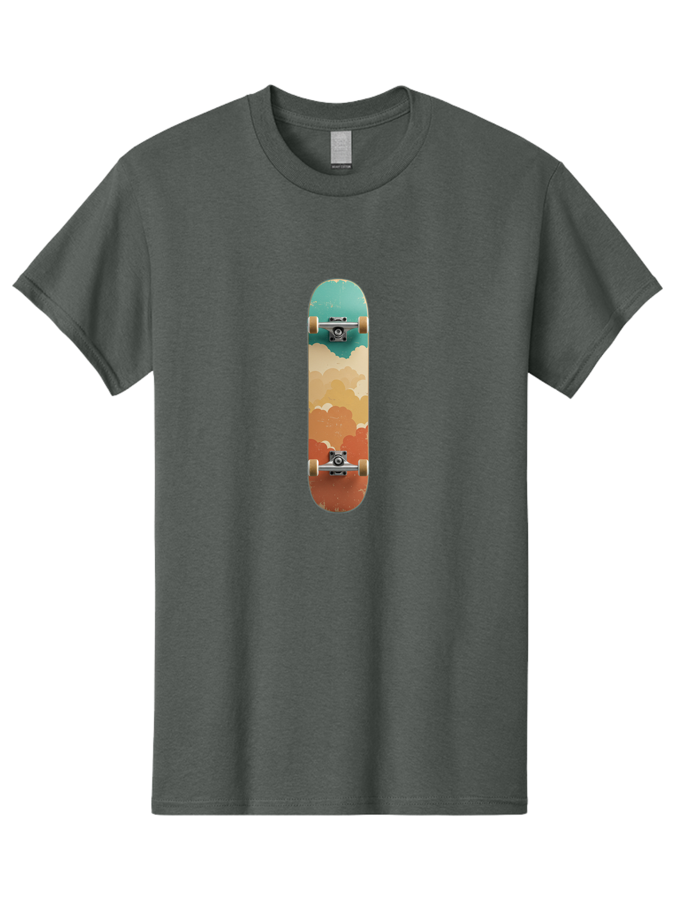 Cloud-Skateboard-2 Men'S Graphic Tee, 100% Cotton, Comfortable Casual Summer Wear, Machine Washable, Vintage Camera, Old Camera, Antique Camera, Black Camera, Classic Photography, Photography Equipment, Nostalgic Device, Film Camera, Bam055