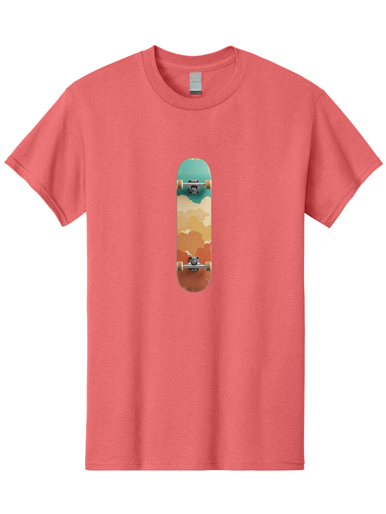 Cloud-Skateboard-2 Men'S Graphic Tee, 100% Cotton, Comfortable Casual Summer Wear, Machine Washable, Vintage Camera, Old Camera, Antique Camera, Black Camera, Classic Photography, Photography Equipment, Nostalgic Device, Film Camera, Bam055