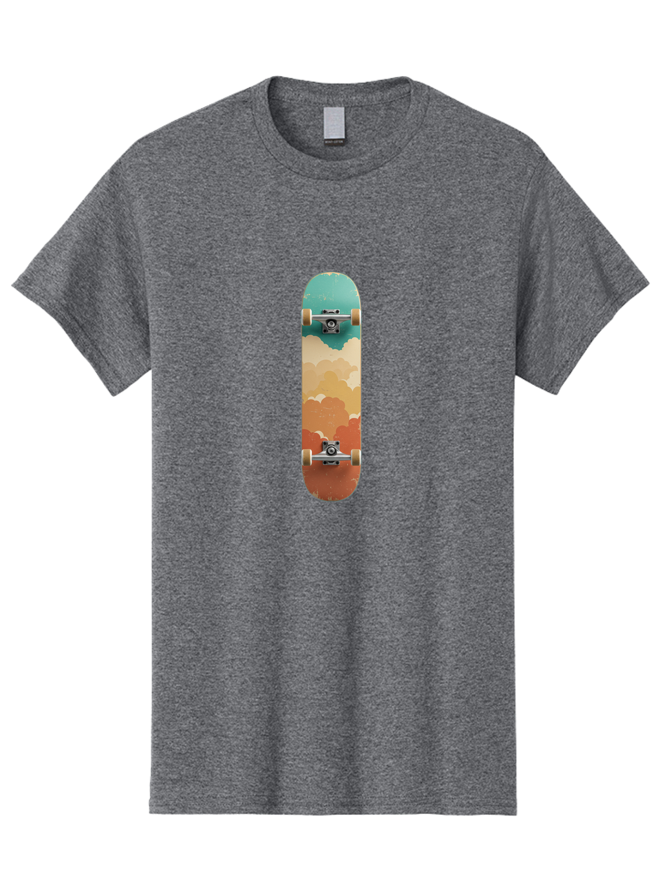Cloud-Skateboard-2 Men'S Graphic Tee, 100% Cotton, Comfortable Casual Summer Wear, Machine Washable, Vintage Camera, Old Camera, Antique Camera, Black Camera, Classic Photography, Photography Equipment, Nostalgic Device, Film Camera, Bam055