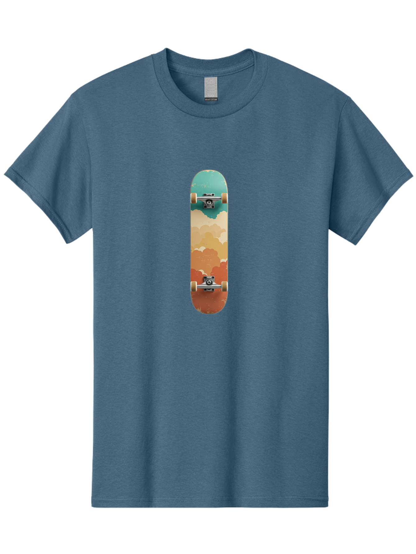 Cloud-Skateboard-2 Men'S Graphic Tee, 100% Cotton, Comfortable Casual Summer Wear, Machine Washable, Vintage Camera, Old Camera, Antique Camera, Black Camera, Classic Photography, Photography Equipment, Nostalgic Device, Film Camera, Bam055
