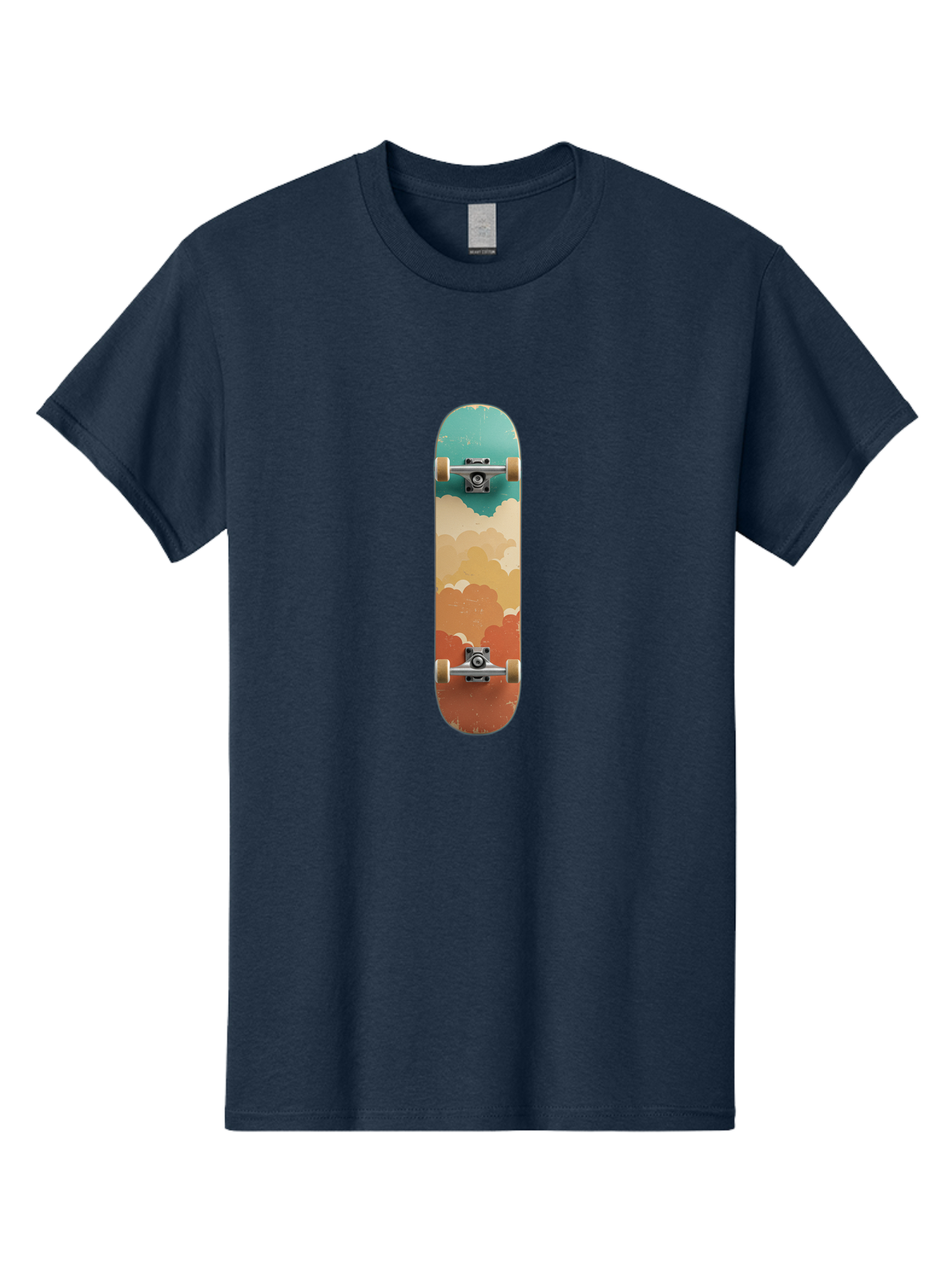 Cloud-Skateboard-2 Men'S Graphic Tee, 100% Cotton, Comfortable Casual Summer Wear, Machine Washable, Vintage Camera, Old Camera, Antique Camera, Black Camera, Classic Photography, Photography Equipment, Nostalgic Device, Film Camera, Bam055