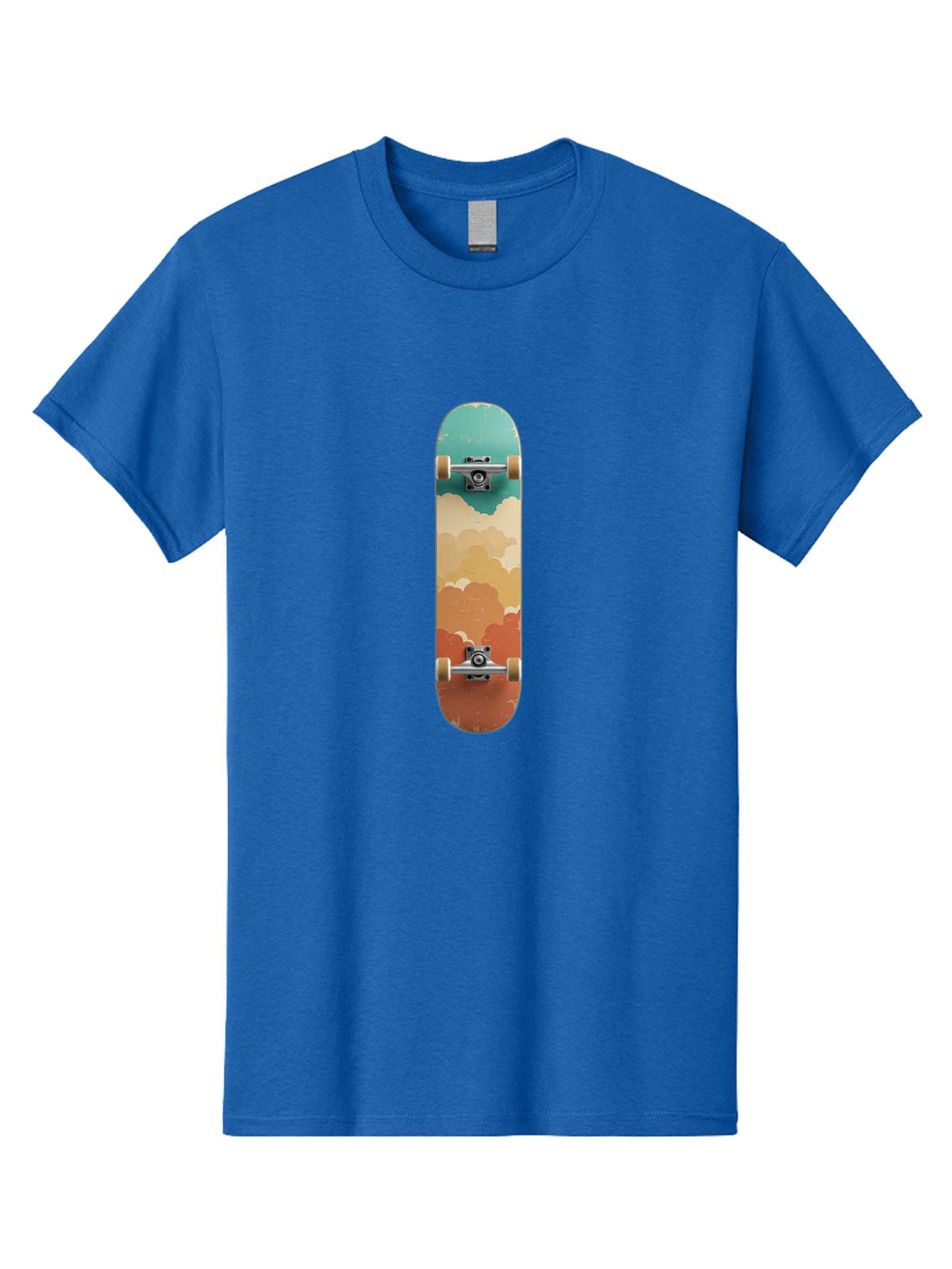 Cloud-Skateboard-2 Men'S Graphic Tee, 100% Cotton, Comfortable Casual Summer Wear, Machine Washable, Vintage Camera, Old Camera, Antique Camera, Black Camera, Classic Photography, Photography Equipment, Nostalgic Device, Film Camera, Bam055
