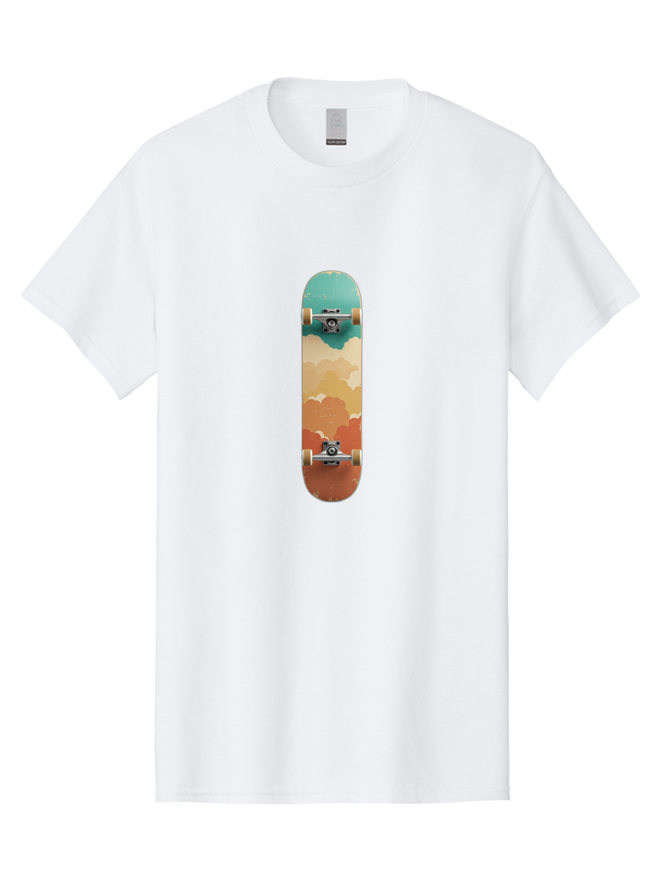 Cloud-Skateboard-2 Men'S Graphic Tee, 100% Cotton, Comfortable Casual Summer Wear, Machine Washable, Vintage Camera, Old Camera, Antique Camera, Black Camera, Classic Photography, Photography Equipment, Nostalgic Device, Film Camera, Bam055