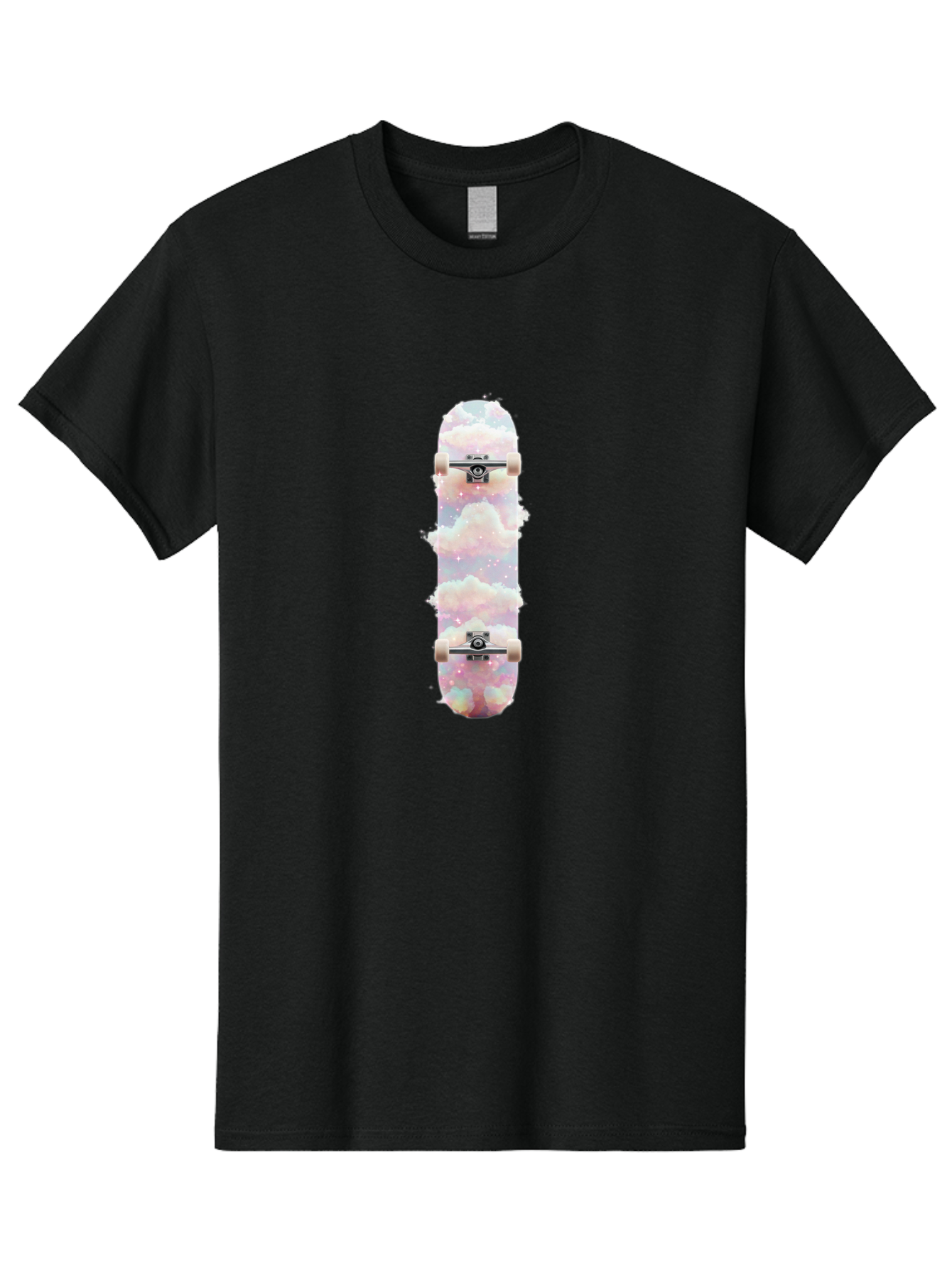 Cloud-Skateboard-3 Men'S Graphic Tee, 100% Cotton, Comfortable Casual Summer Wear, Machine Washable, Vintage Camera, Old Camera, Antique Camera, Black Camera, Classic Photography, Photography Equipment, Nostalgic Device, Film Camera, Bam056