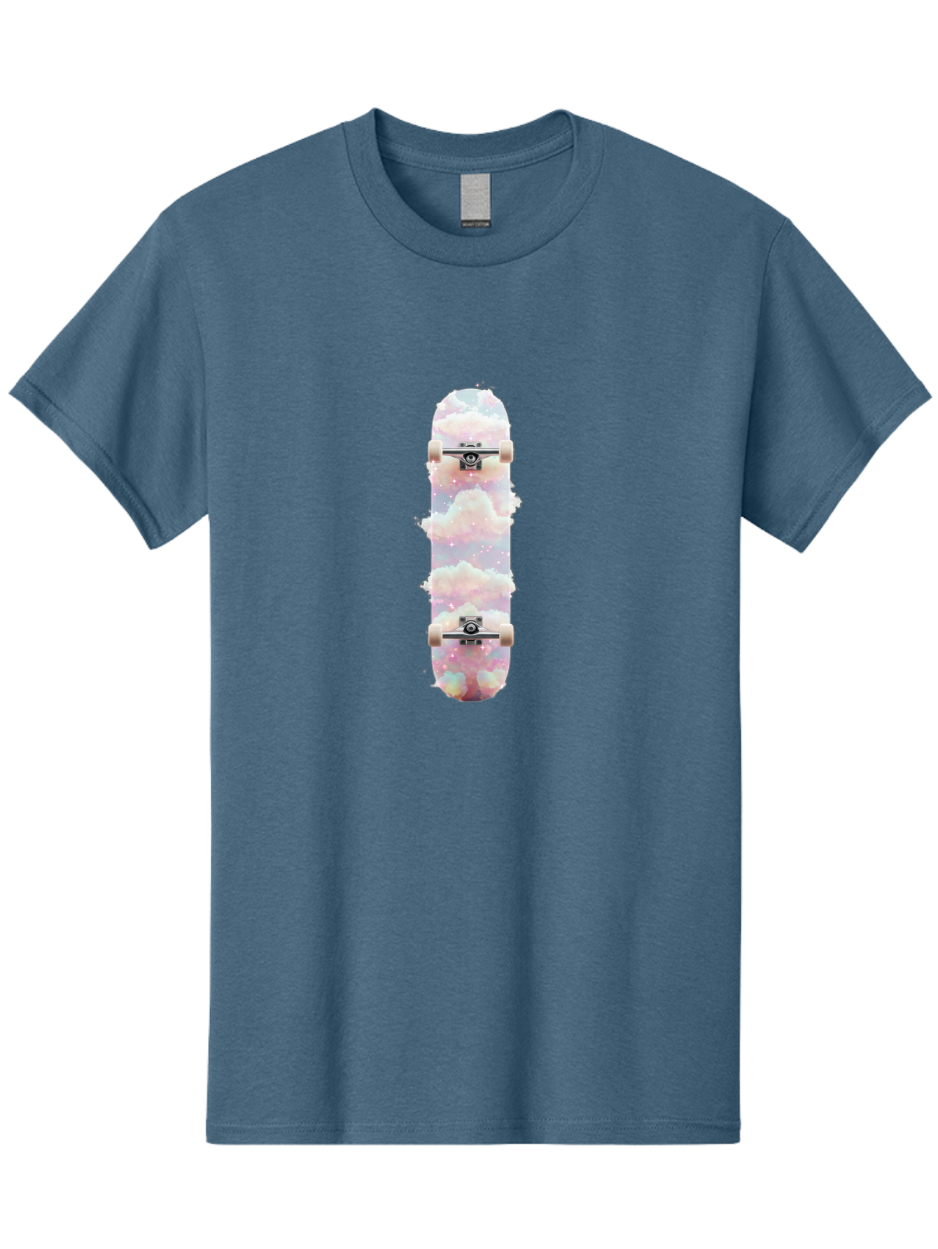 Cloud-Skateboard-3 Men'S Graphic Tee, 100% Cotton, Comfortable Casual Summer Wear, Machine Washable, Vintage Camera, Old Camera, Antique Camera, Black Camera, Classic Photography, Photography Equipment, Nostalgic Device, Film Camera, Bam056