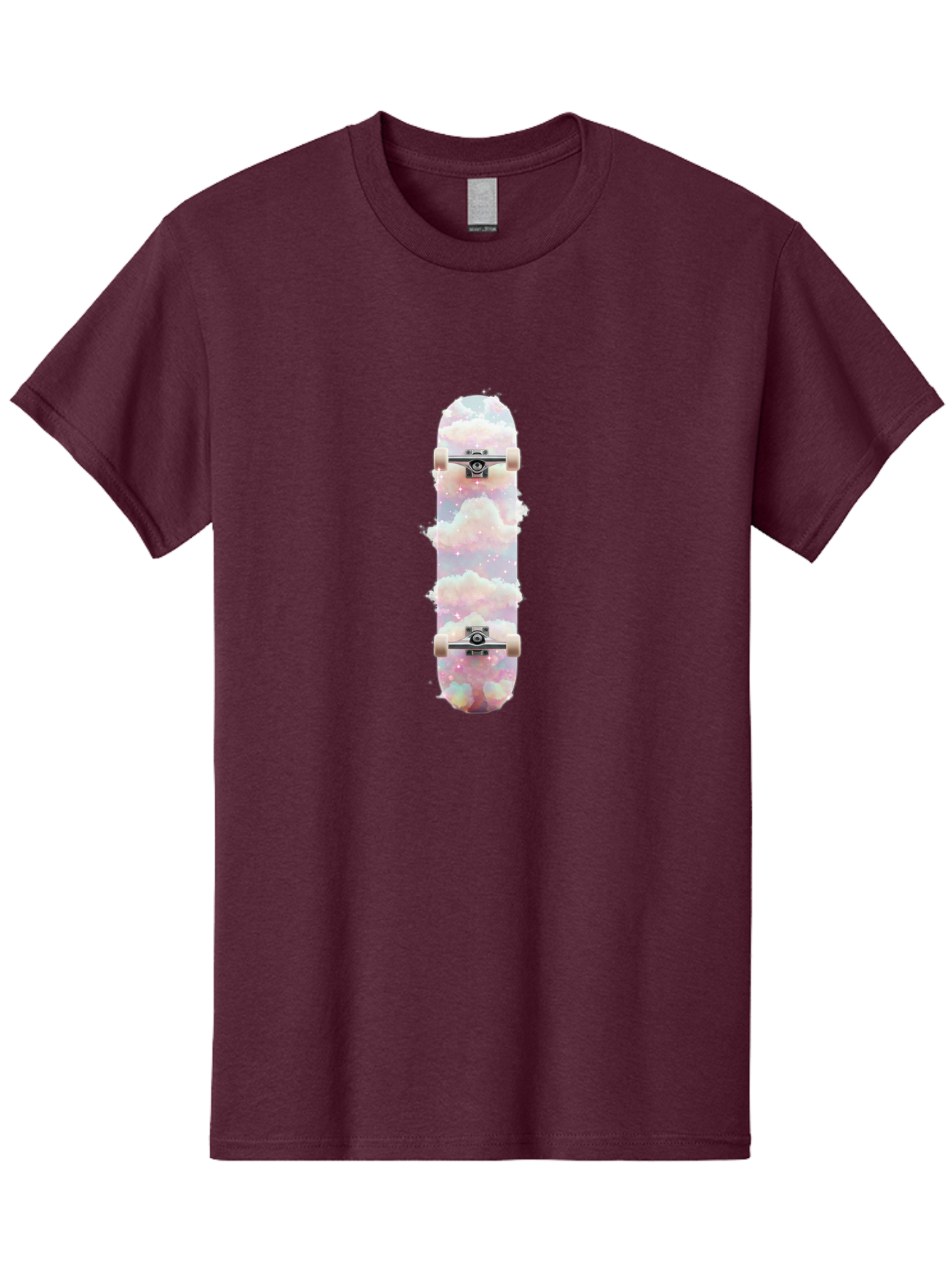 Cloud-Skateboard-3 Men'S Graphic Tee, 100% Cotton, Comfortable Casual Summer Wear, Machine Washable, Vintage Camera, Old Camera, Antique Camera, Black Camera, Classic Photography, Photography Equipment, Nostalgic Device, Film Camera, Bam056