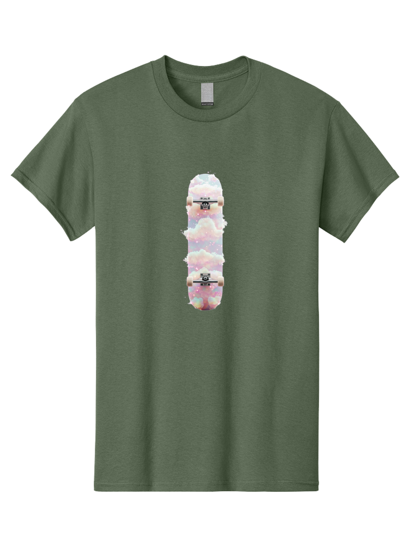 Cloud-Skateboard-3 Men'S Graphic Tee, 100% Cotton, Comfortable Casual Summer Wear, Machine Washable, Vintage Camera, Old Camera, Antique Camera, Black Camera, Classic Photography, Photography Equipment, Nostalgic Device, Film Camera, Bam056
