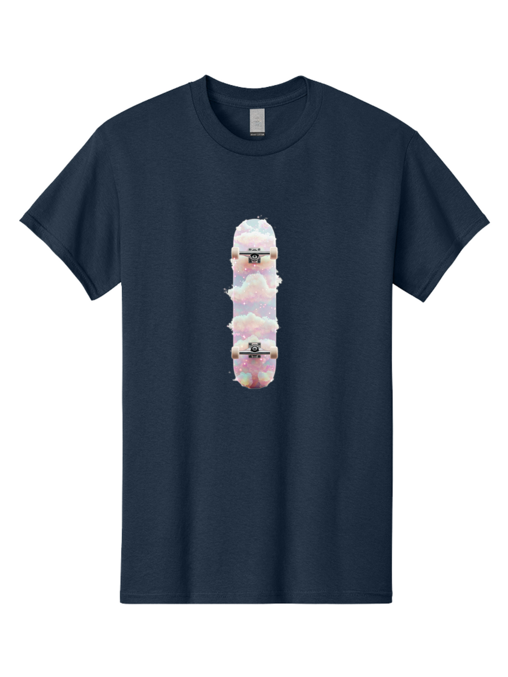 Cloud-Skateboard-3 Men'S Graphic Tee, 100% Cotton, Comfortable Casual Summer Wear, Machine Washable, Vintage Camera, Old Camera, Antique Camera, Black Camera, Classic Photography, Photography Equipment, Nostalgic Device, Film Camera, Bam056