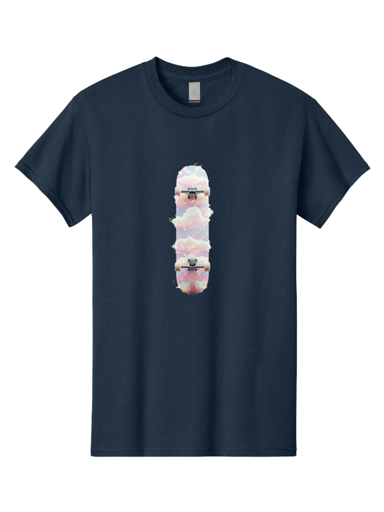 Cloud-Skateboard-3 Men'S Graphic Tee, 100% Cotton, Comfortable Casual Summer Wear, Machine Washable, Vintage Camera, Old Camera, Antique Camera, Black Camera, Classic Photography, Photography Equipment, Nostalgic Device, Film Camera, Bam056