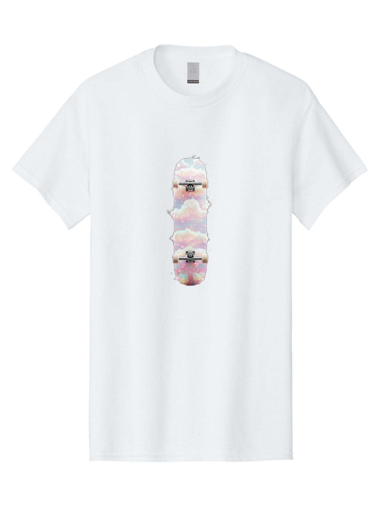 Cloud-Skateboard-3 Men'S Graphic Tee, 100% Cotton, Comfortable Casual Summer Wear, Machine Washable, Vintage Camera, Old Camera, Antique Camera, Black Camera, Classic Photography, Photography Equipment, Nostalgic Device, Film Camera, Bam056