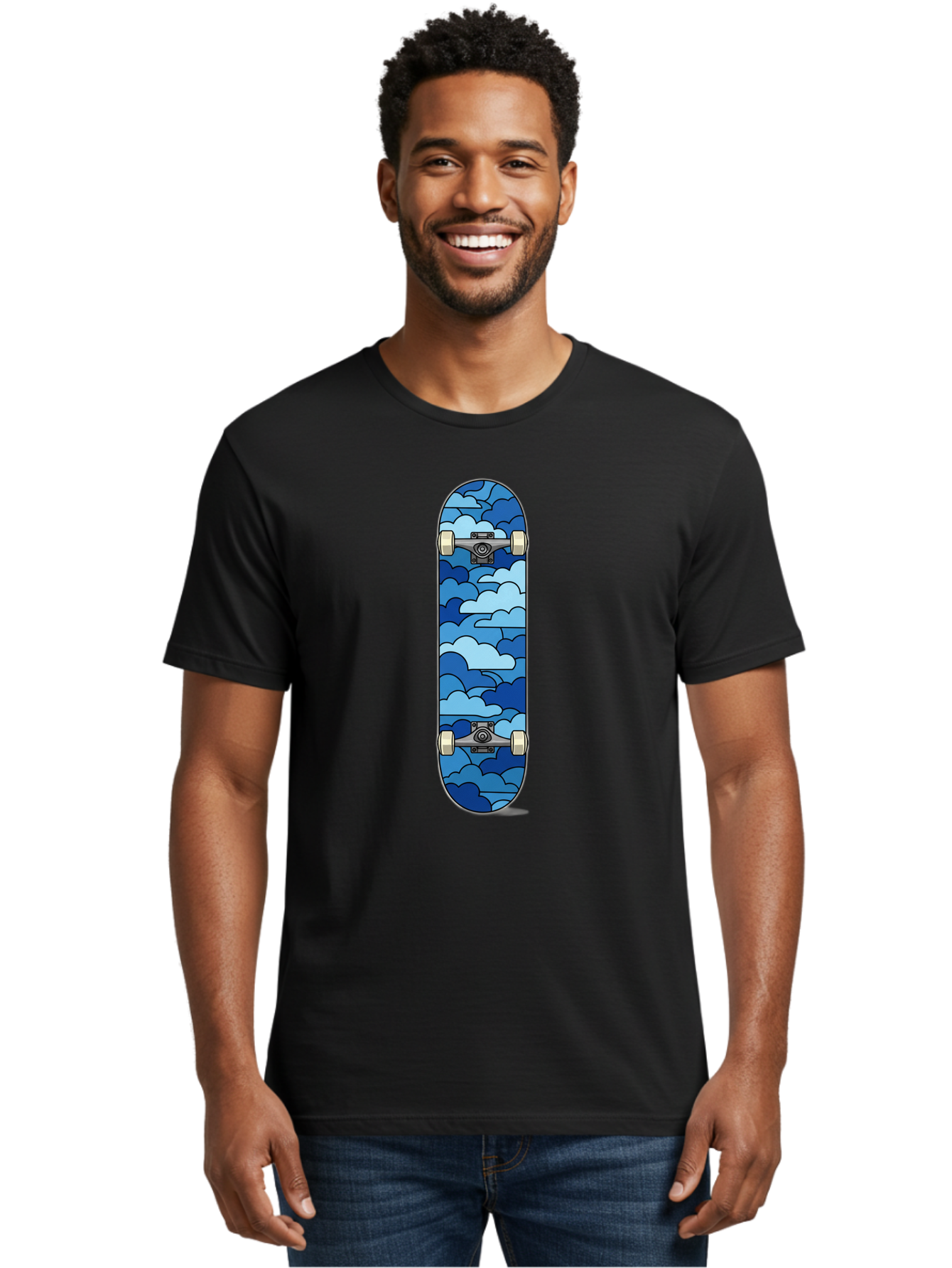 Cloud-Skateboard Men'S Graphic Tee, 100% Cotton, Comfortable Casual Summer Wear, Machine Washable, Vintage Camera, Old Camera, Antique Camera, Black Camera, Classic Photography, Photography Equipment, Nostalgic Device, Film Camera, Camera Art Bam057