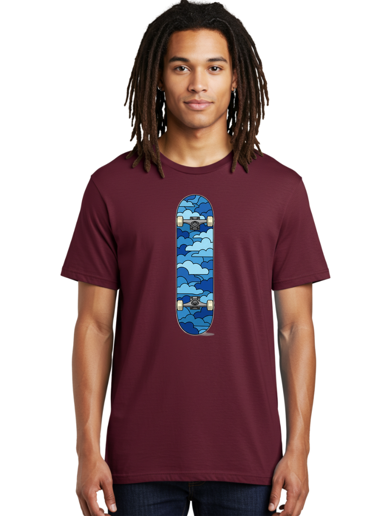 Cloud-Skateboard Men'S Graphic Tee, 100% Cotton, Comfortable Casual Summer Wear, Machine Washable, Vintage Camera, Old Camera, Antique Camera, Black Camera, Classic Photography, Photography Equipment, Nostalgic Device, Film Camera, Camera Art Bam057