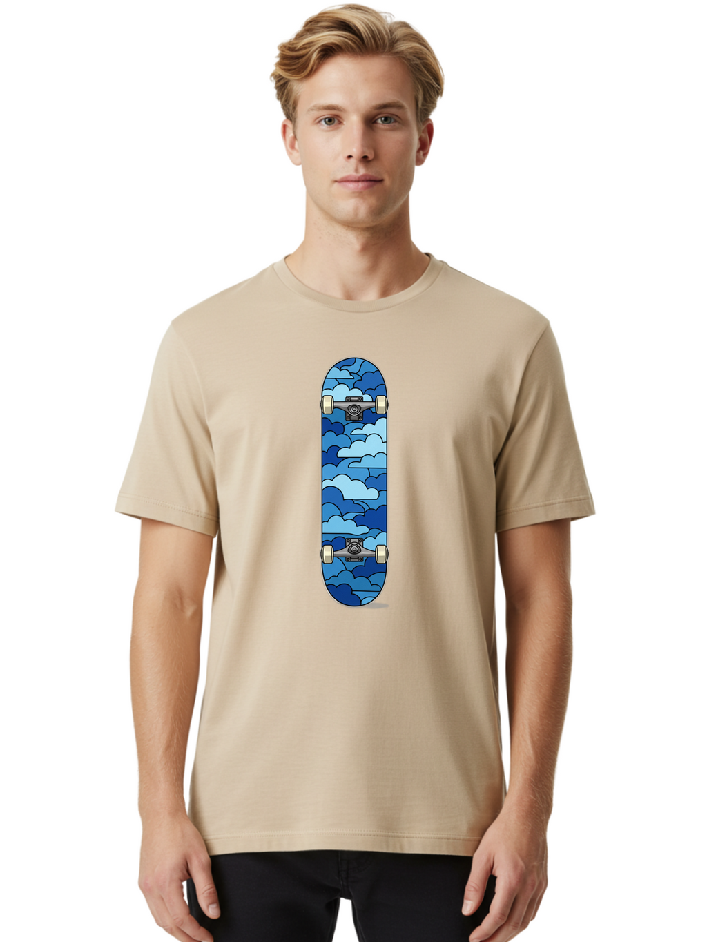 Cloud-Skateboard Men'S Graphic Tee, 100% Cotton, Comfortable Casual Summer Wear, Machine Washable, Vintage Camera, Old Camera, Antique Camera, Black Camera, Classic Photography, Photography Equipment, Nostalgic Device, Film Camera, Camera Art Bam057