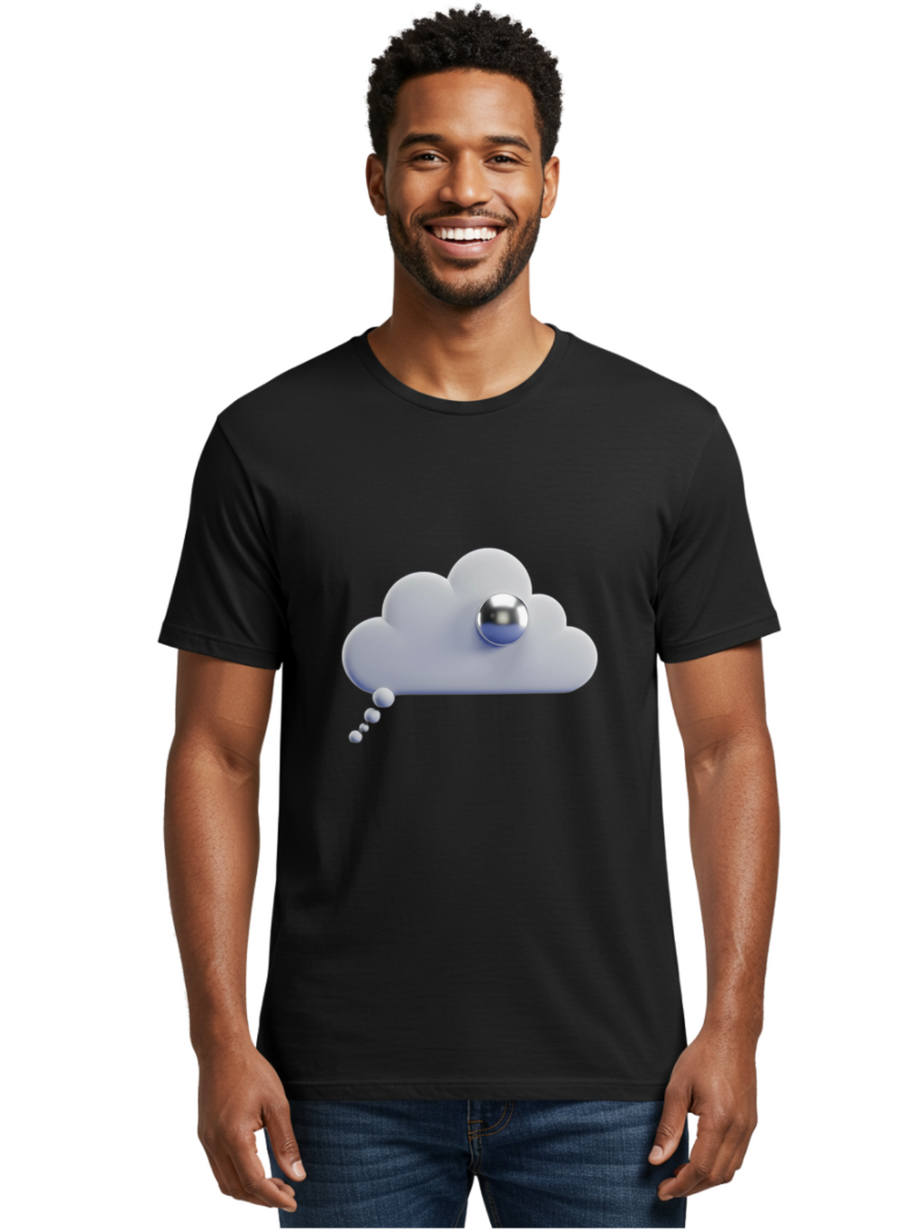 Cloud-With-Metal-Sphere Men'S Graphic Tee, 100% Cotton, Comfortable Casual Summer Wear, Machine Washable, Vintage Camera, Old Camera, Antique Camera, Black Camera, Classic Photography, Photography Equipment, Nostalgic Device, Film Camera, Bam058
