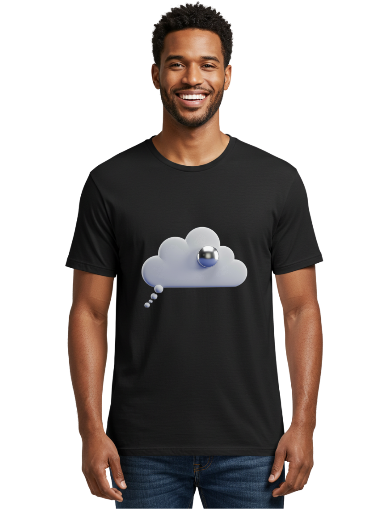Cloud-With-Metal-Sphere Men'S Graphic Tee, 100% Cotton, Comfortable Casual Summer Wear, Machine Washable, Vintage Camera, Old Camera, Antique Camera, Black Camera, Classic Photography, Photography Equipment, Nostalgic Device, Film Camera, Bam058