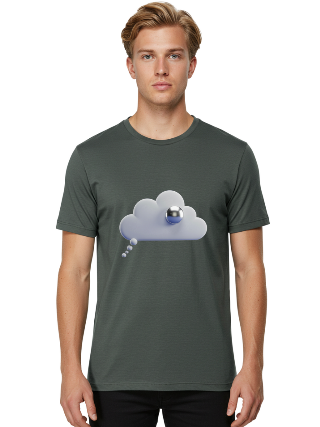 Cloud-With-Metal-Sphere Men'S Graphic Tee, 100% Cotton, Comfortable Casual Summer Wear, Machine Washable, Vintage Camera, Old Camera, Antique Camera, Black Camera, Classic Photography, Photography Equipment, Nostalgic Device, Film Camera, Bam058