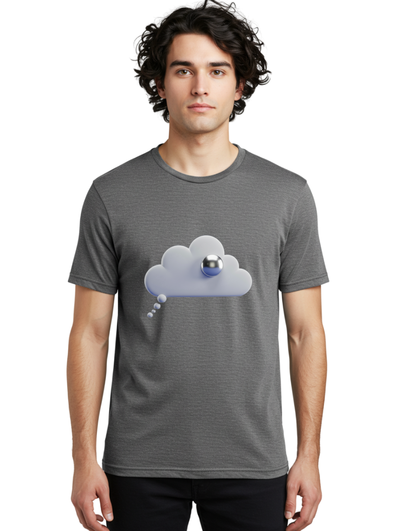 Cloud-With-Metal-Sphere Men'S Graphic Tee, 100% Cotton, Comfortable Casual Summer Wear, Machine Washable, Vintage Camera, Old Camera, Antique Camera, Black Camera, Classic Photography, Photography Equipment, Nostalgic Device, Film Camera, Bam058