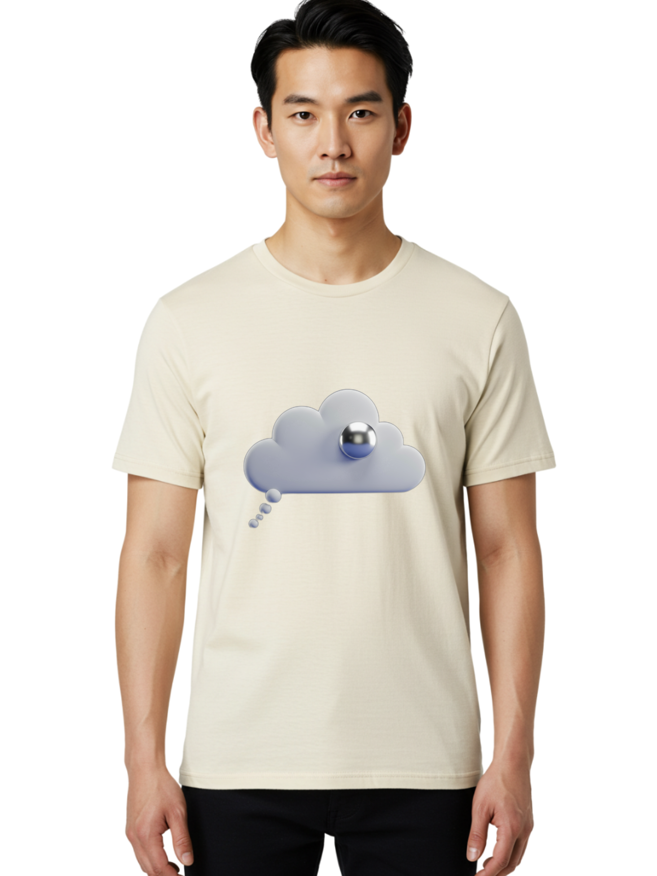 Cloud-With-Metal-Sphere Men'S Graphic Tee, 100% Cotton, Comfortable Casual Summer Wear, Machine Washable, Vintage Camera, Old Camera, Antique Camera, Black Camera, Classic Photography, Photography Equipment, Nostalgic Device, Film Camera, Bam058