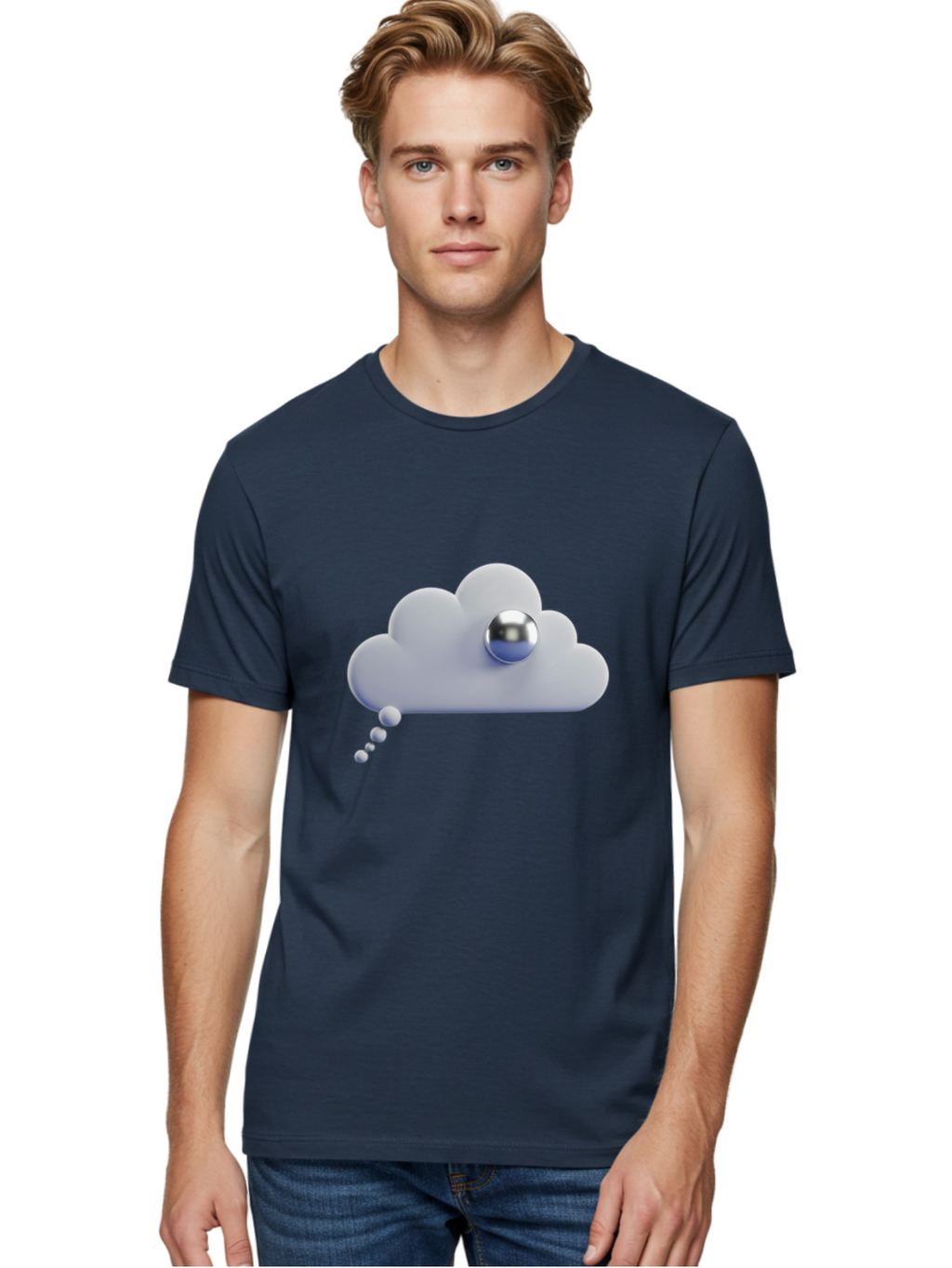 Cloud-With-Metal-Sphere Men'S Graphic Tee, 100% Cotton, Comfortable Casual Summer Wear, Machine Washable, Vintage Camera, Old Camera, Antique Camera, Black Camera, Classic Photography, Photography Equipment, Nostalgic Device, Film Camera, Bam058