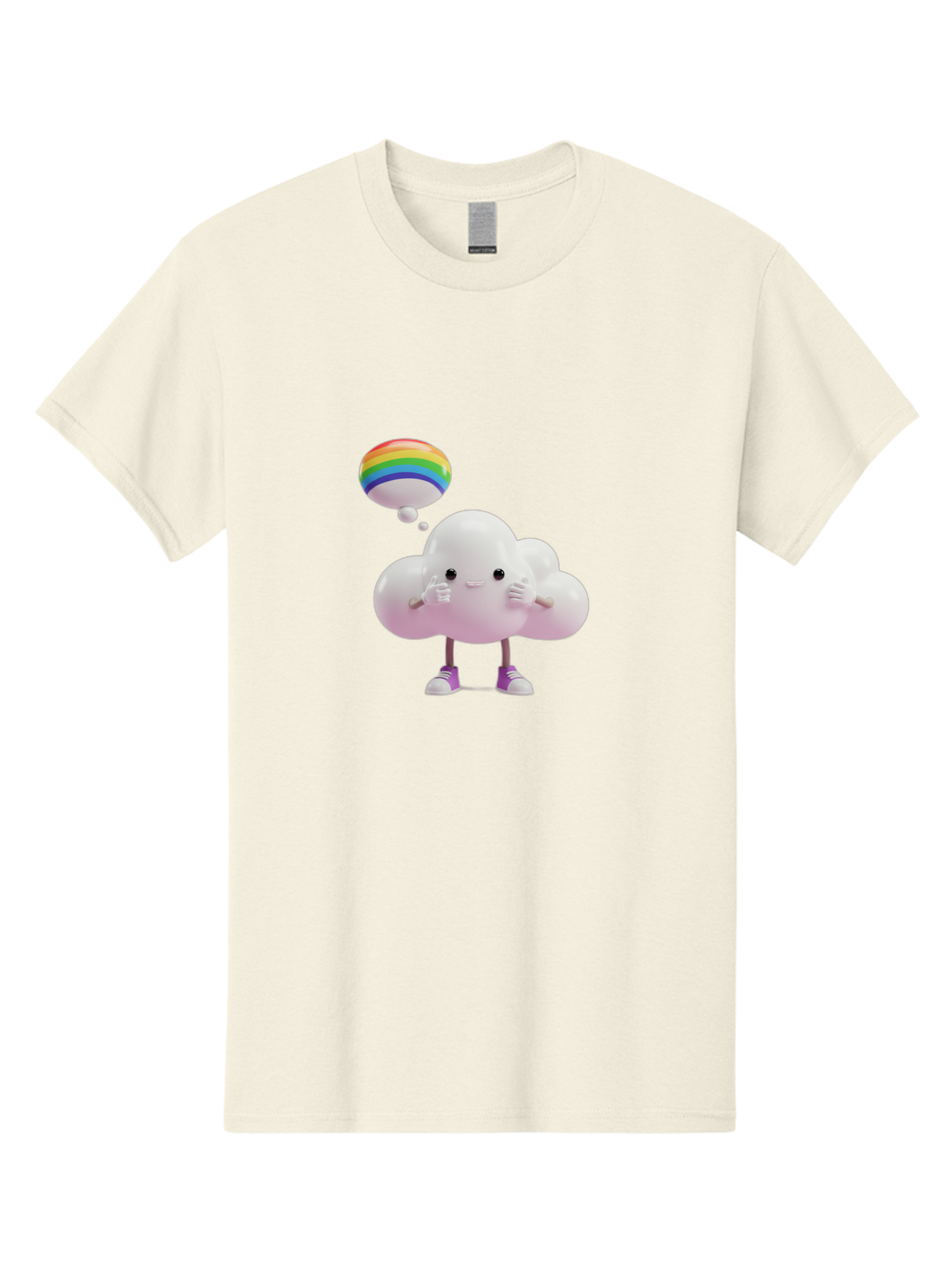 Cloud-With-Rainbow-Thought-Bubble Men'S Graphic Tee, 100% Cotton, Comfortable Casual Summer Wear, Machine Washable, Vintage Camera, Old Camera, Antique Camera, Black Camera, Classic Photography, Photography Equipment, Nostalgic Device, Bam059