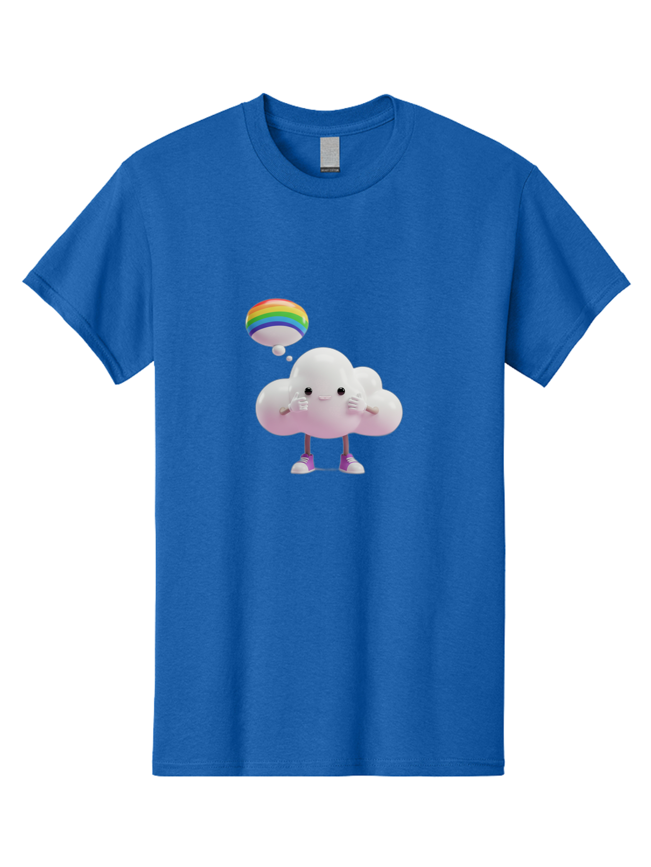 Cloud-With-Rainbow-Thought-Bubble Men'S Graphic Tee, 100% Cotton, Comfortable Casual Summer Wear, Machine Washable, Vintage Camera, Old Camera, Antique Camera, Black Camera, Classic Photography, Photography Equipment, Nostalgic Device, Bam059