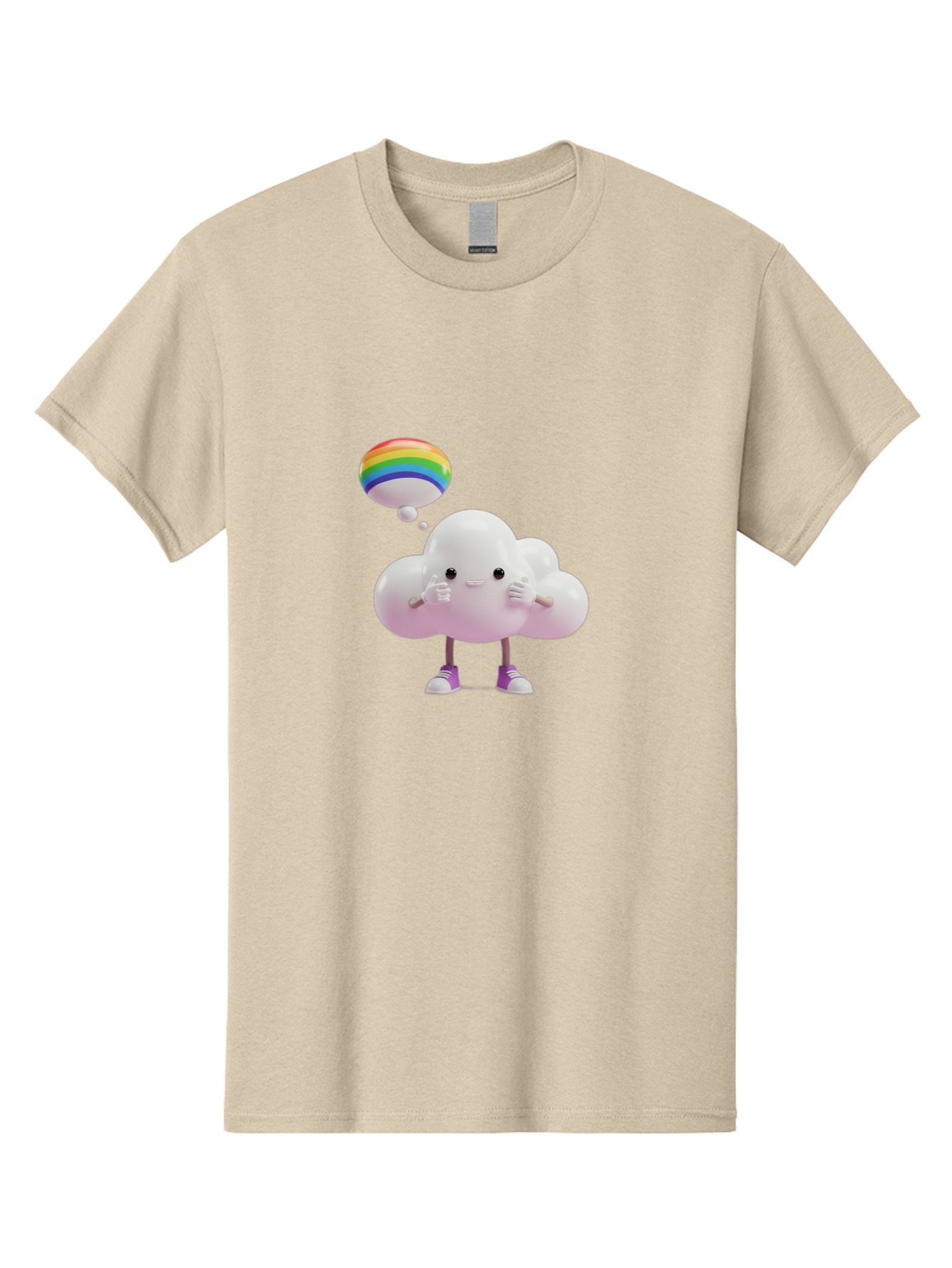 Cloud-With-Rainbow-Thought-Bubble Men'S Graphic Tee, 100% Cotton, Comfortable Casual Summer Wear, Machine Washable, Vintage Camera, Old Camera, Antique Camera, Black Camera, Classic Photography, Photography Equipment, Nostalgic Device, Bam059