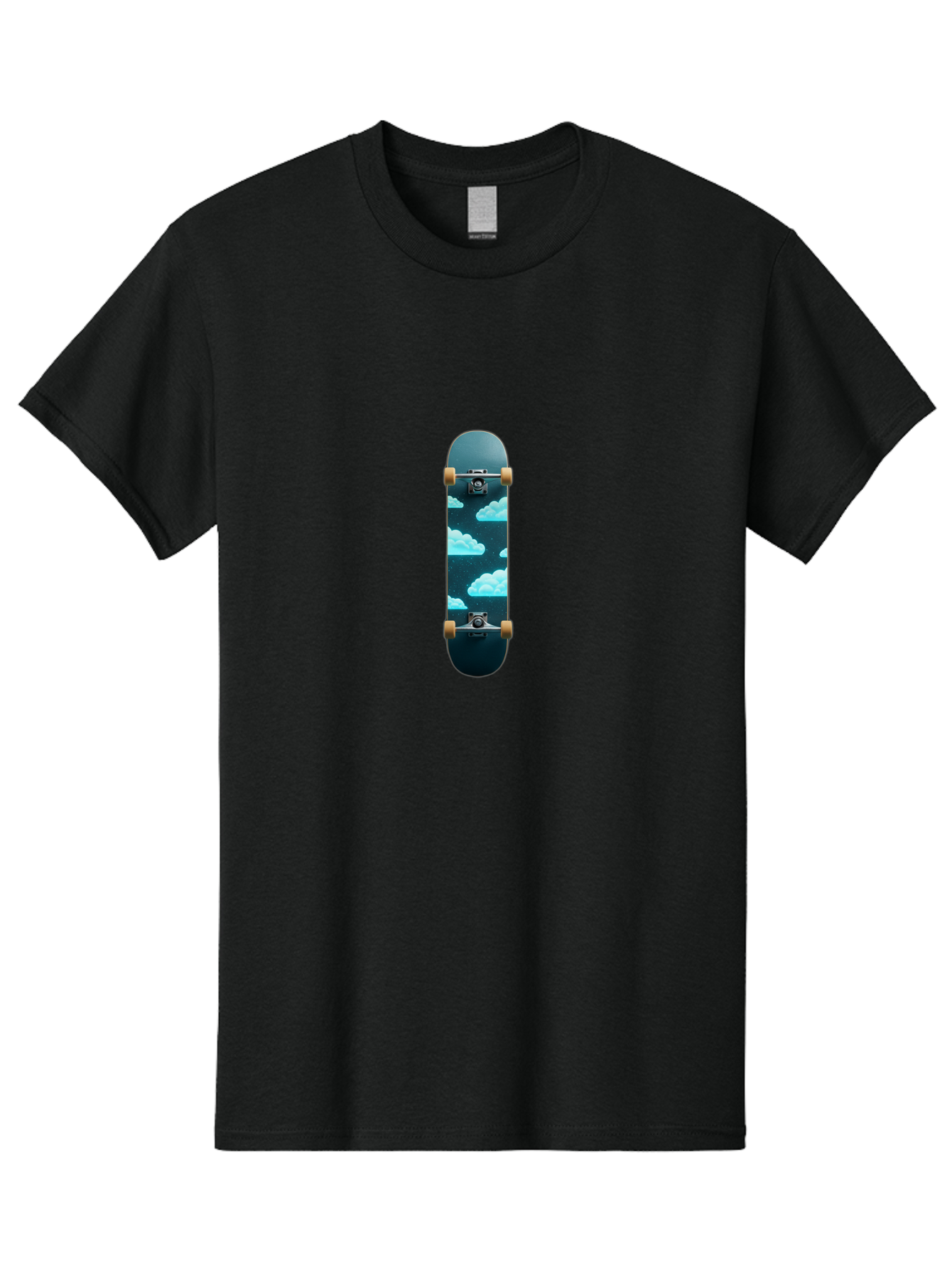 Clouds-Skateboard-1 Men'S Graphic Tee, 100% Cotton, Comfortable Casual Summer Wear, Machine Washable, Vintage Camera, Old Camera, Antique Camera, Black Camera, Classic Photography, Photography Equipment, Nostalgic Device, Film Camera, Bam061