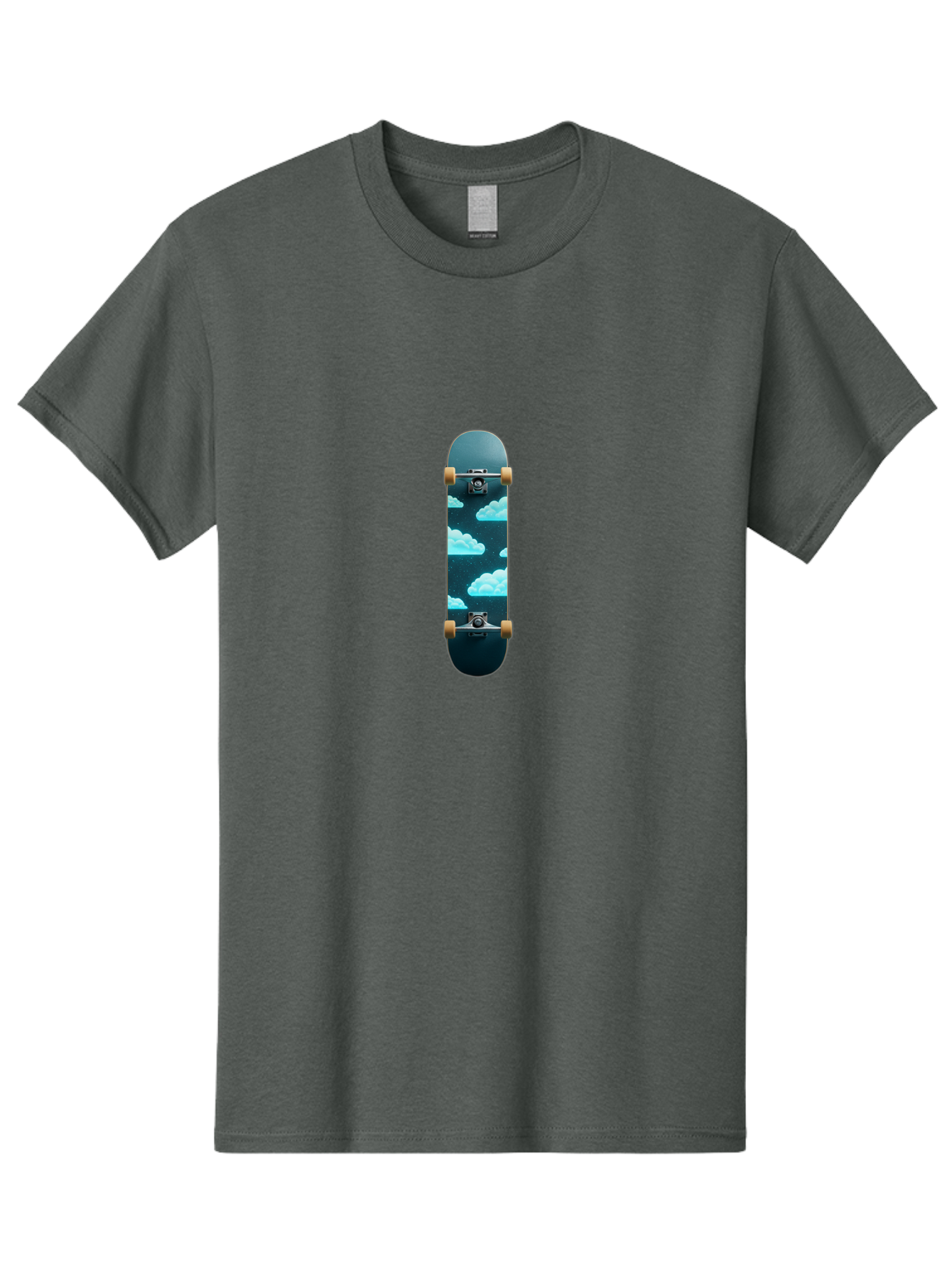 Clouds-Skateboard-1 Men'S Graphic Tee, 100% Cotton, Comfortable Casual Summer Wear, Machine Washable, Vintage Camera, Old Camera, Antique Camera, Black Camera, Classic Photography, Photography Equipment, Nostalgic Device, Film Camera, Bam061